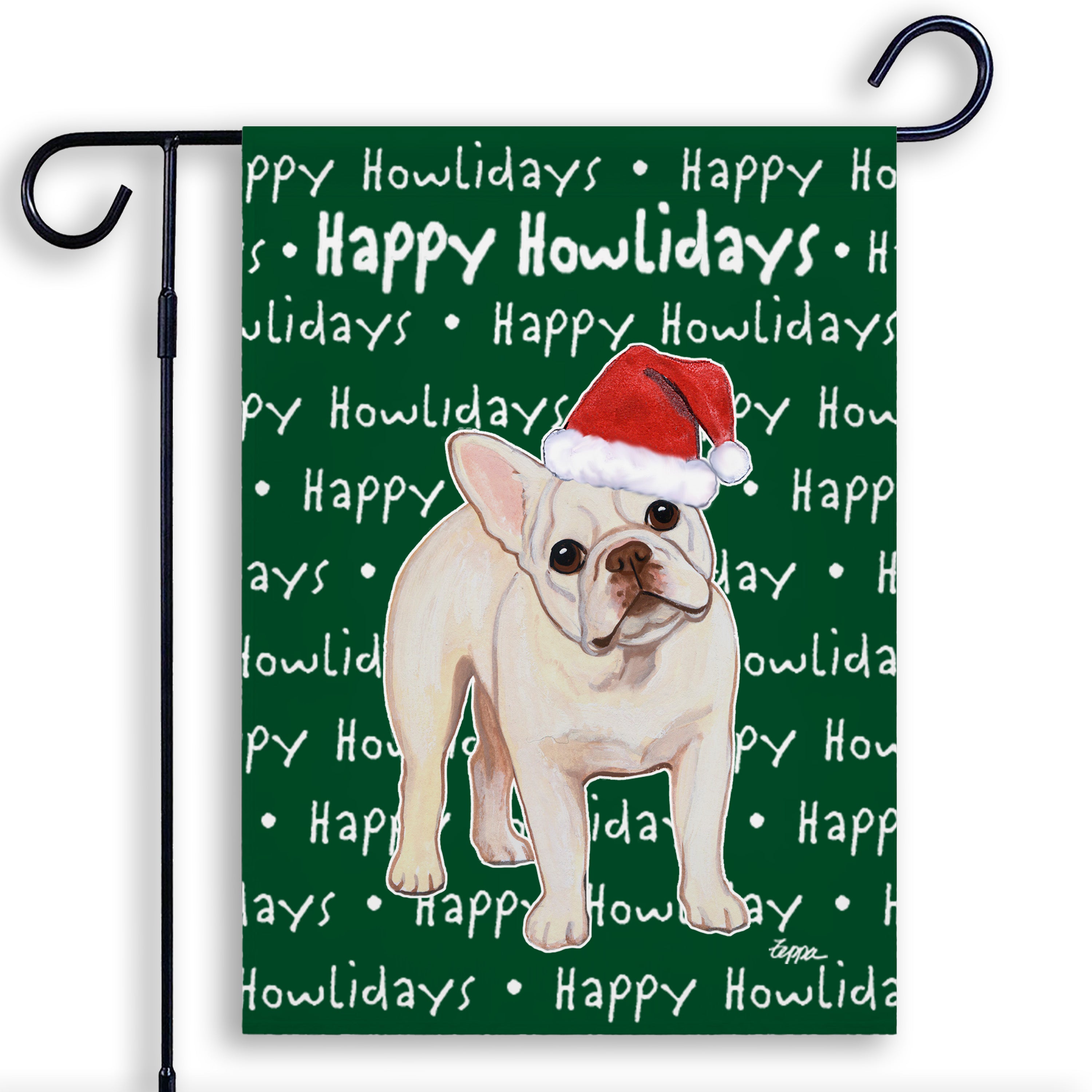 French Bulldog Christmas Garden Flag