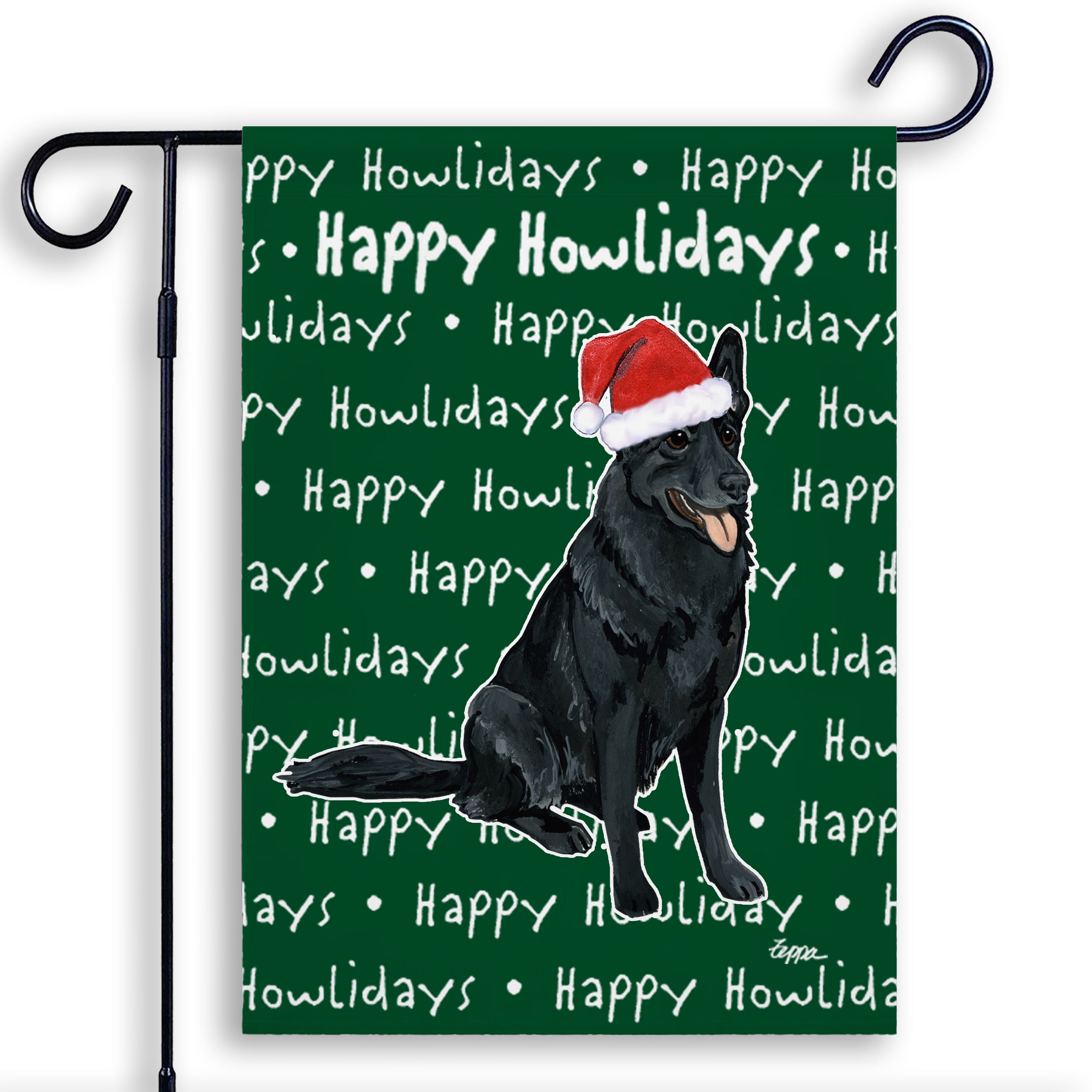 German Shepherd Christmas Garden Flag