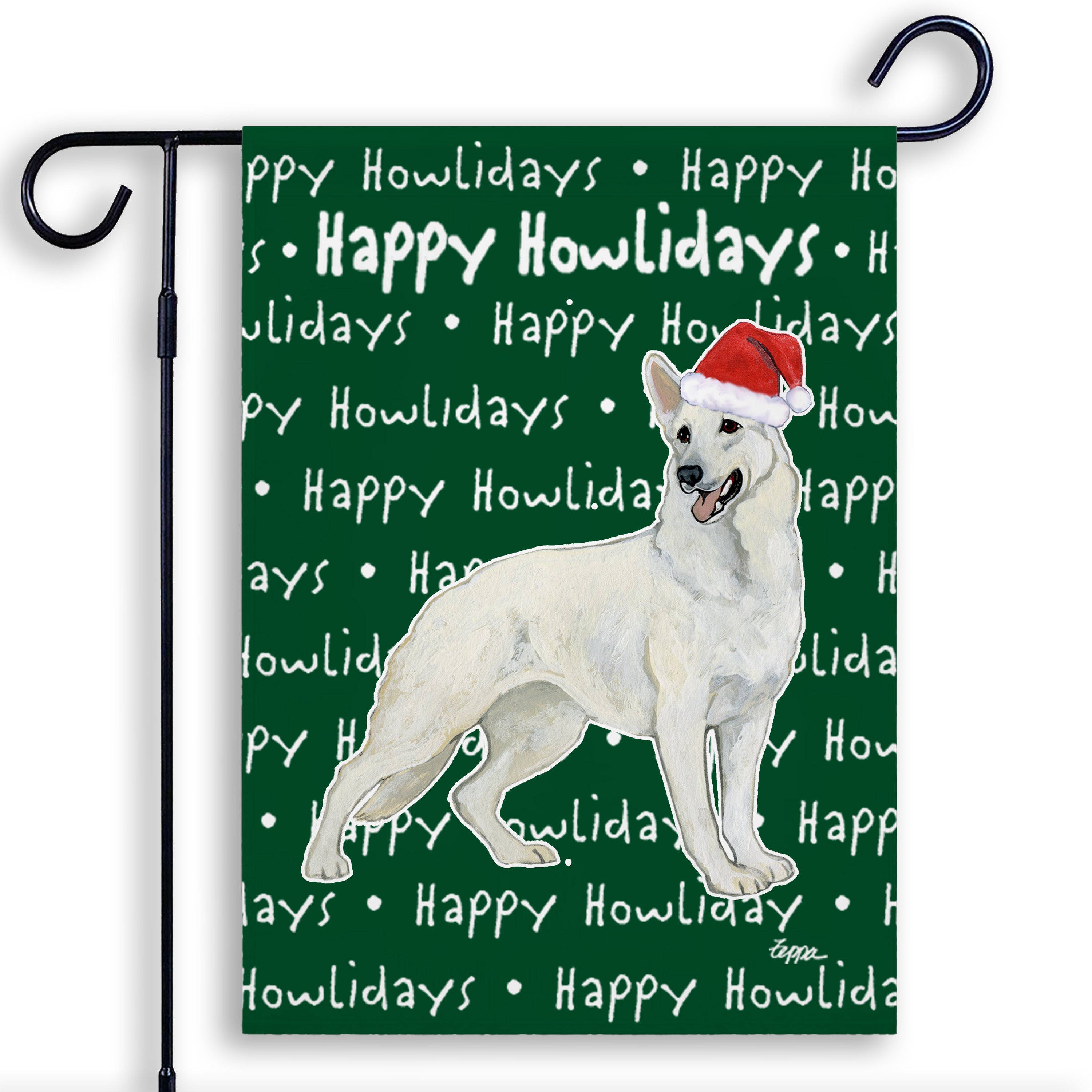 German Shepherd Christmas Garden Flag