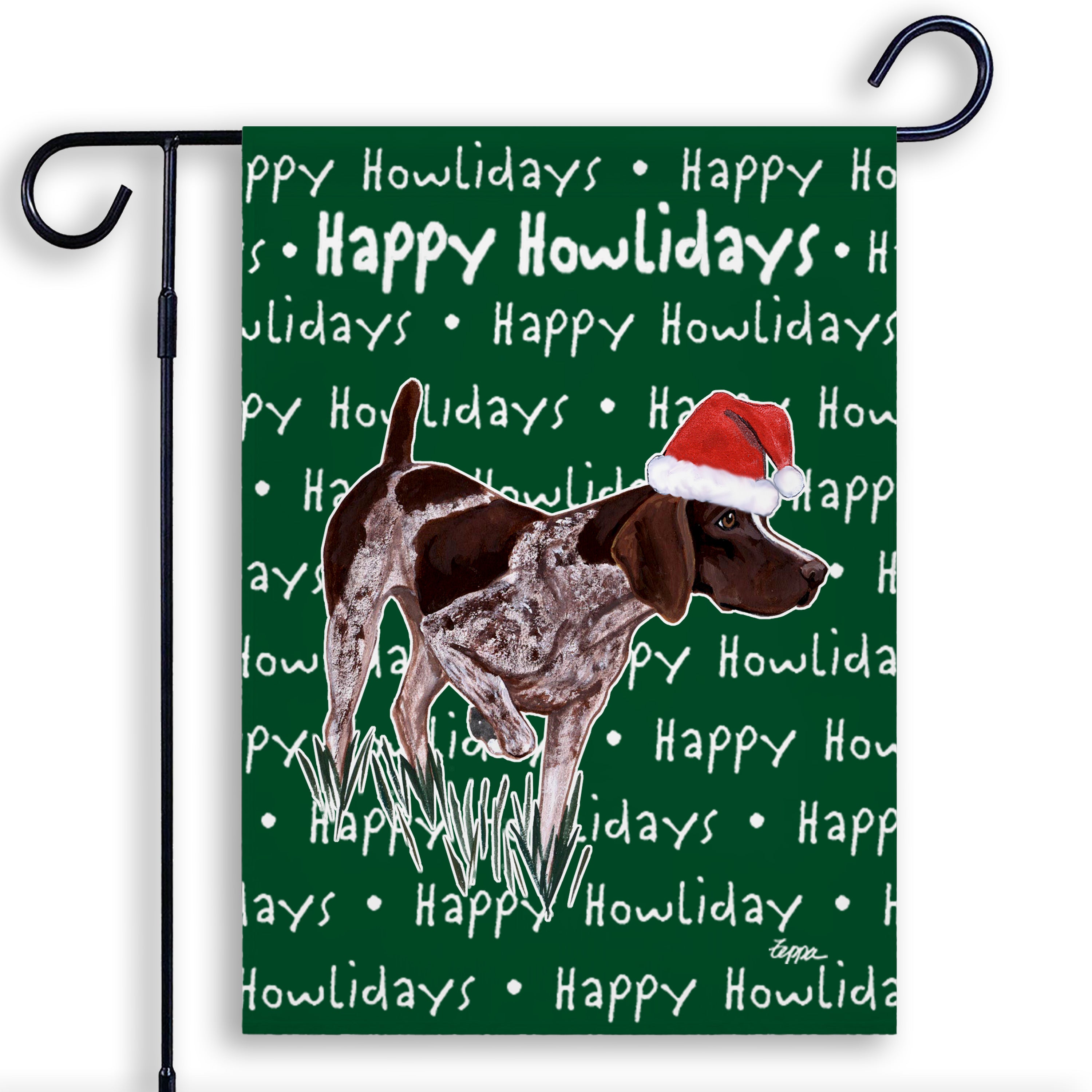 German Shorthair Pointer Christmas Garden Flag