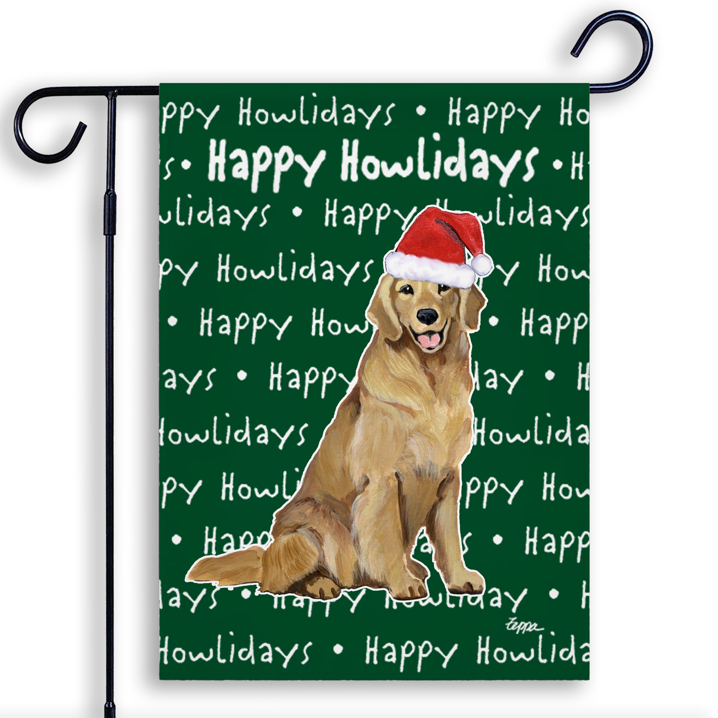 Golden Retriever Christmas Garden Flag