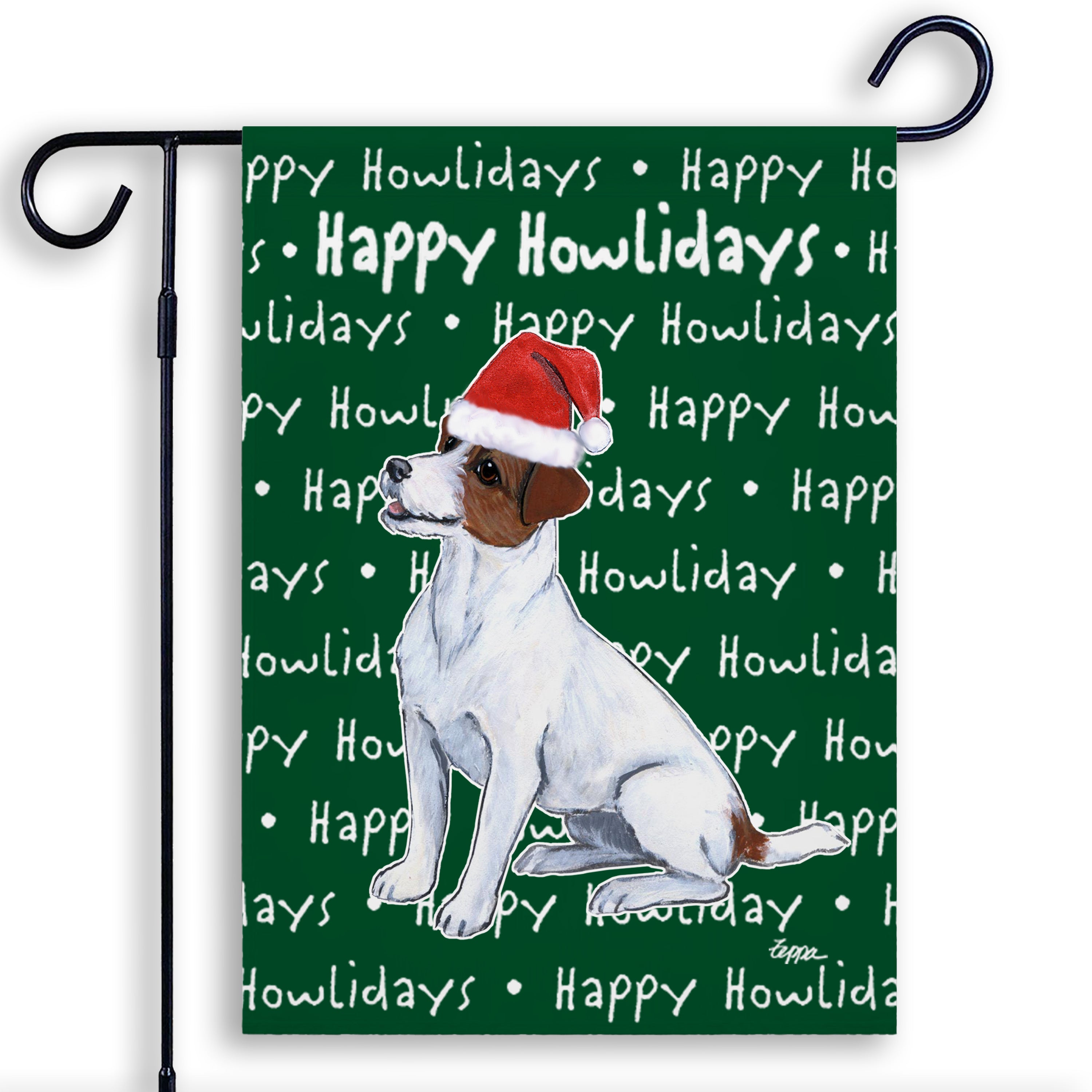 Jack Russell Terrier Christmas Garden Flag