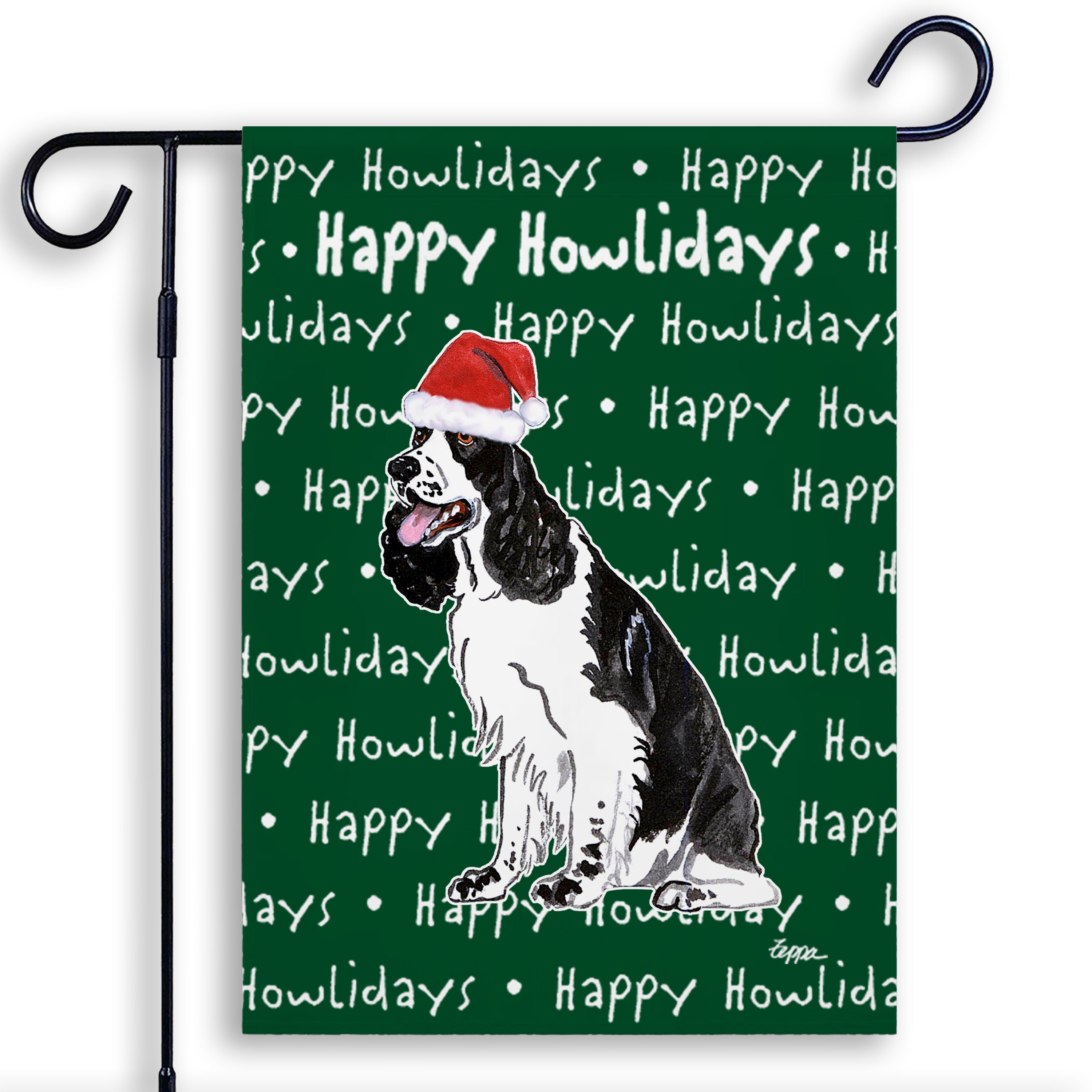 Springer Spaniel Christmas Garden Flag