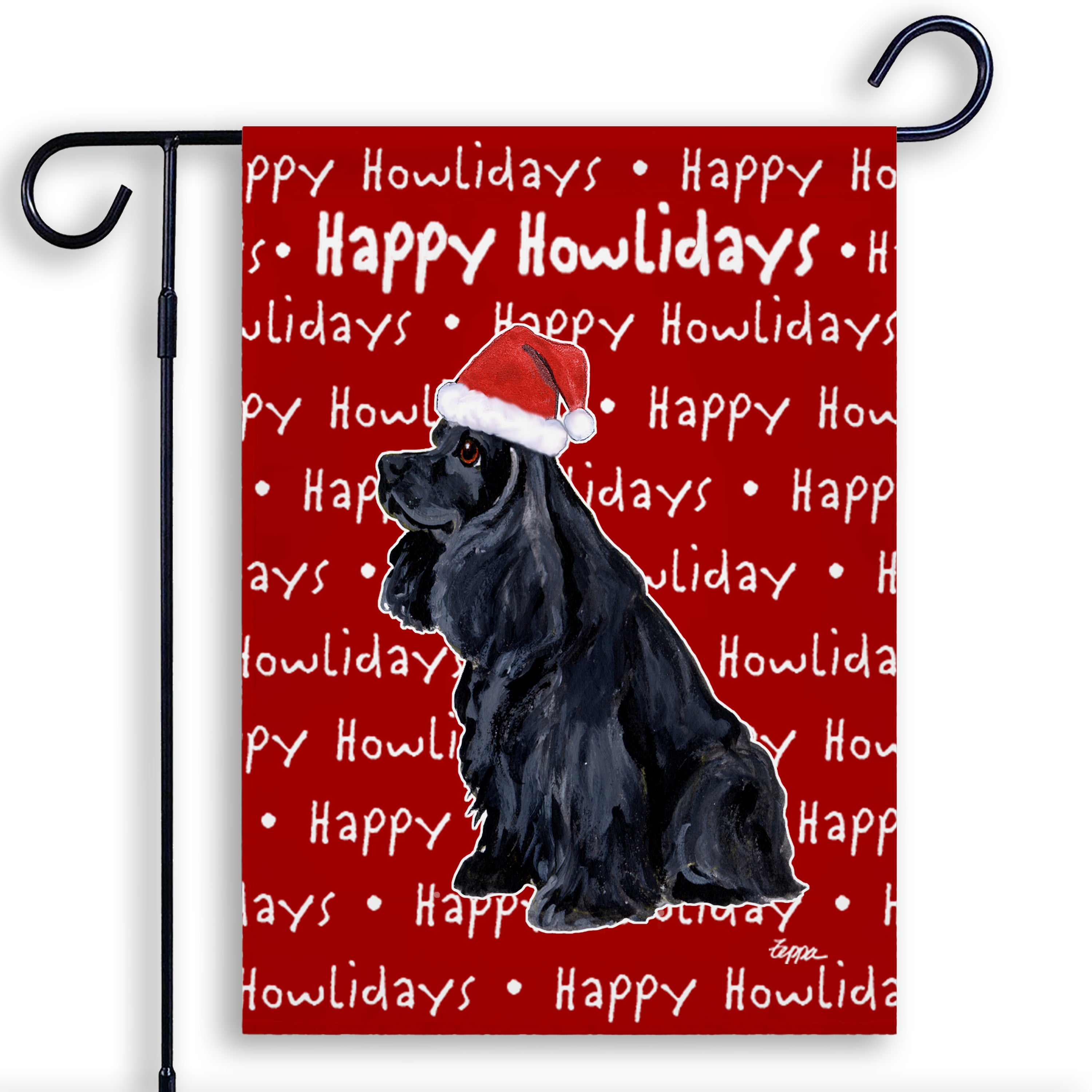 American Cocker Spaniel Christmas Garden Flag