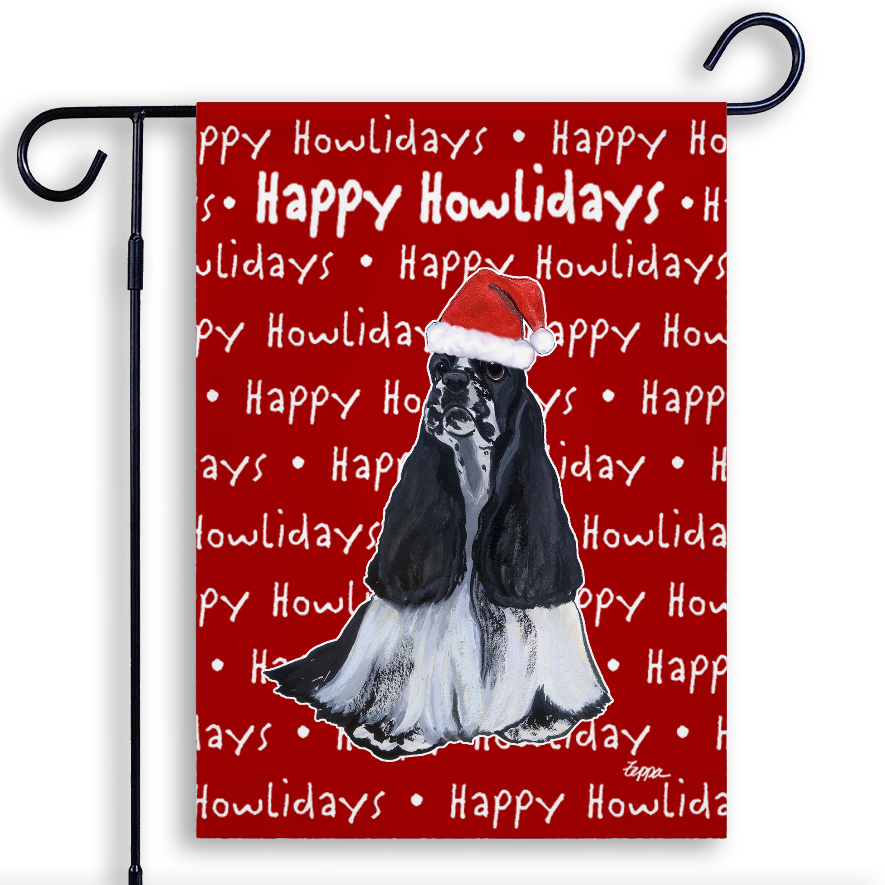 American Cocker Spaniel Christmas Garden Flag