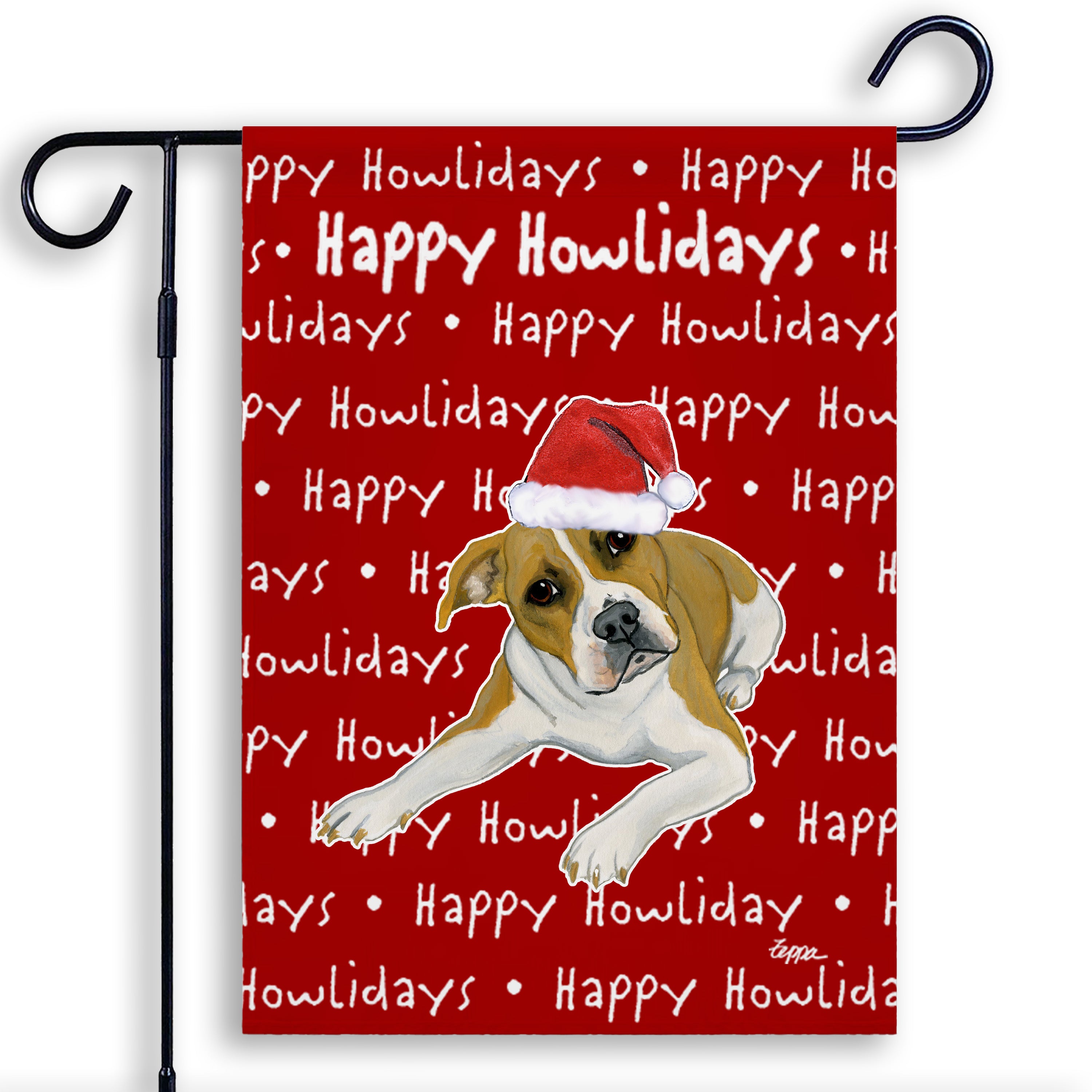 American Pit Bull Christmas Garden Flag