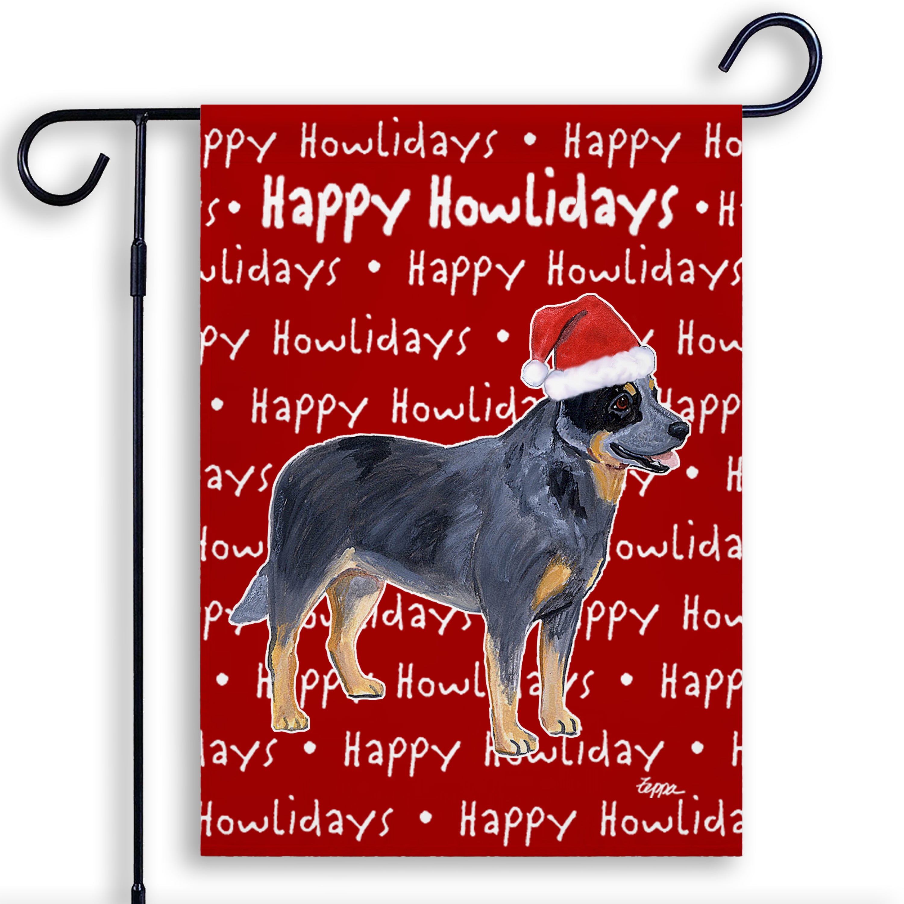 Australian Cattle Dog Christmas Garden Flag