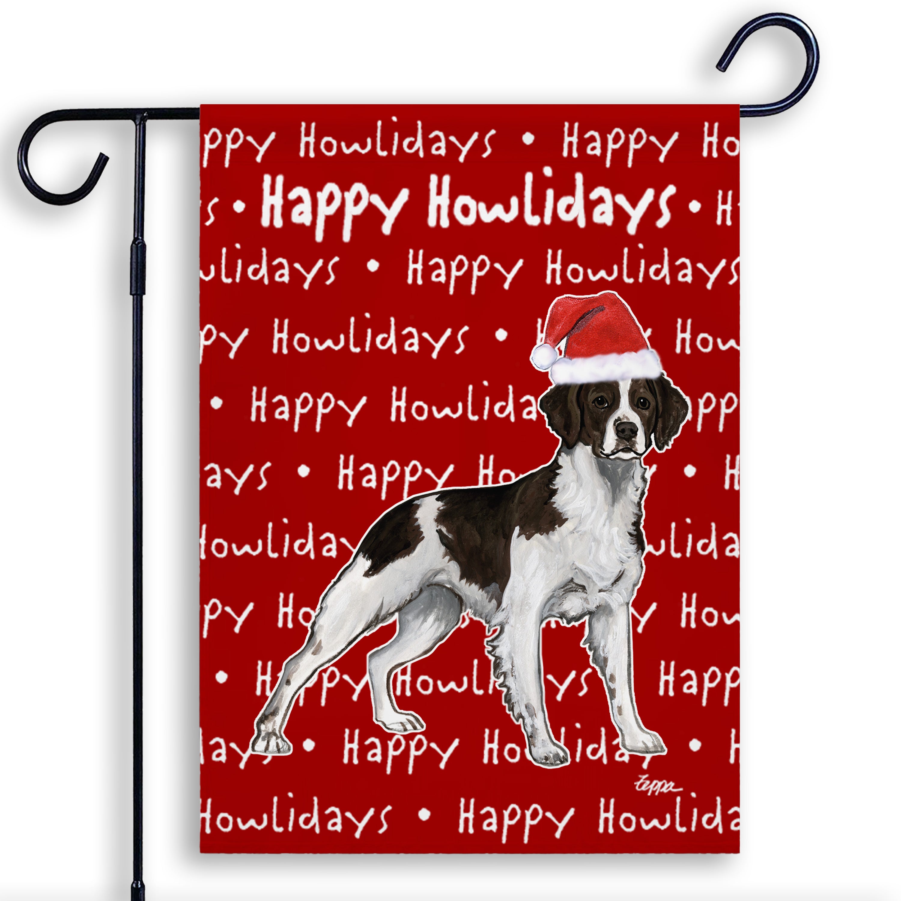 Brittany Liver  Christmas Garden Flag