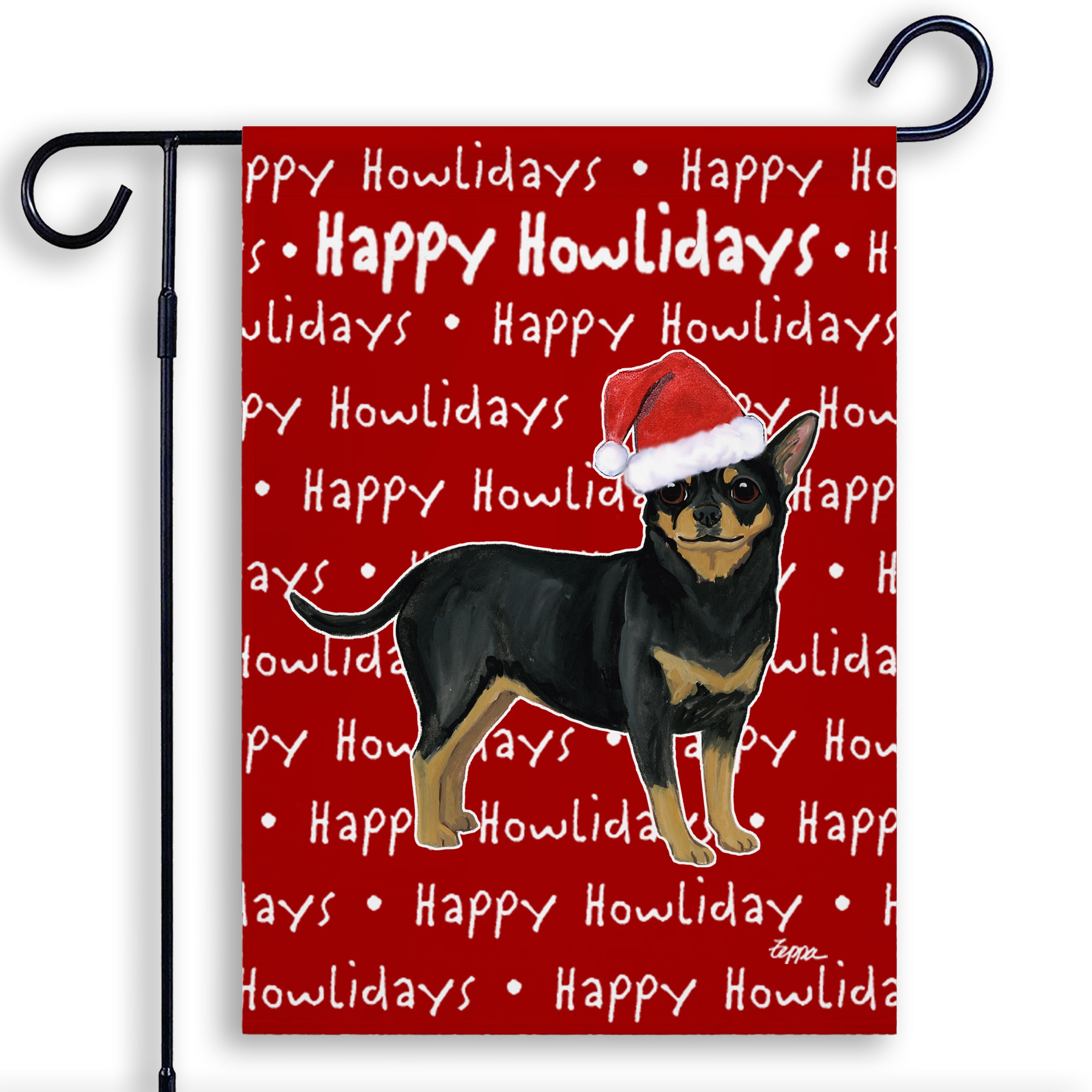 Chihuahua Christmas Garden Flag