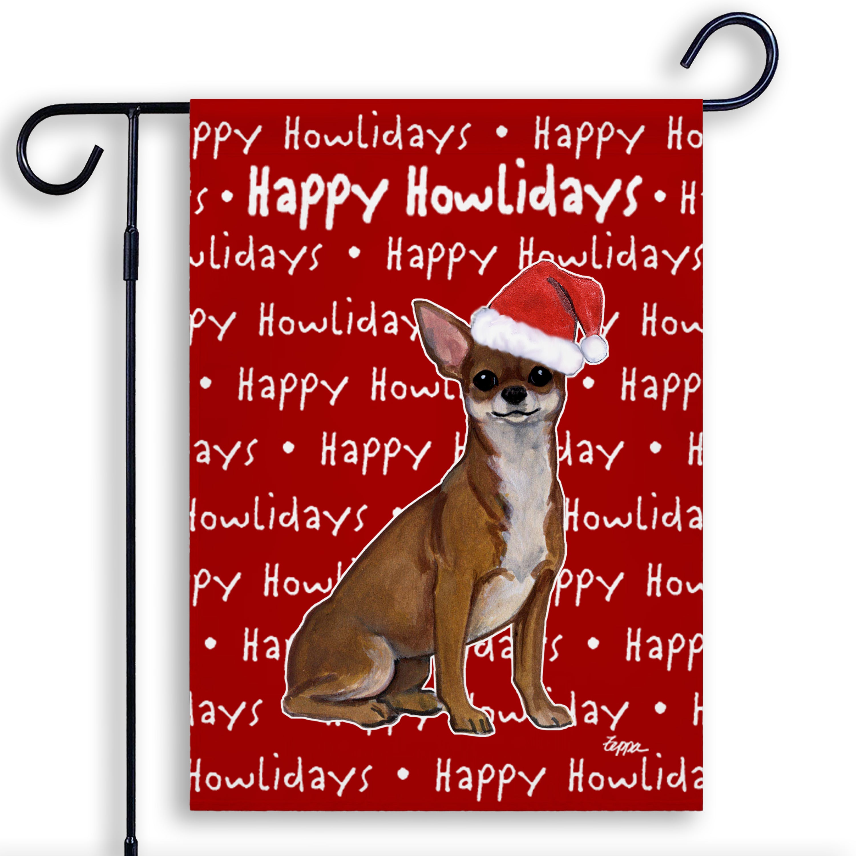 Chihuahua Christmas Garden Flag