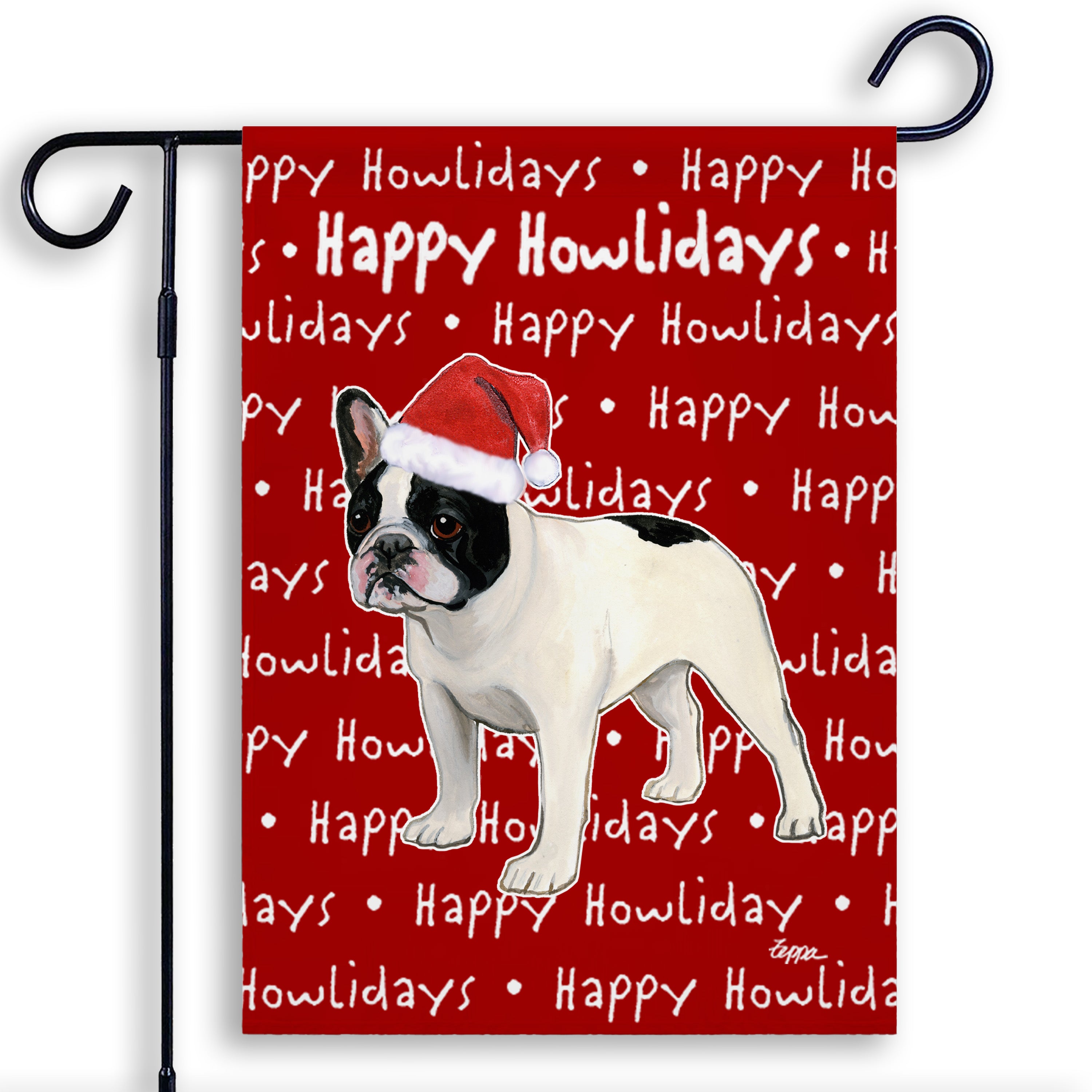 French Bulldog Christmas Garden Flag