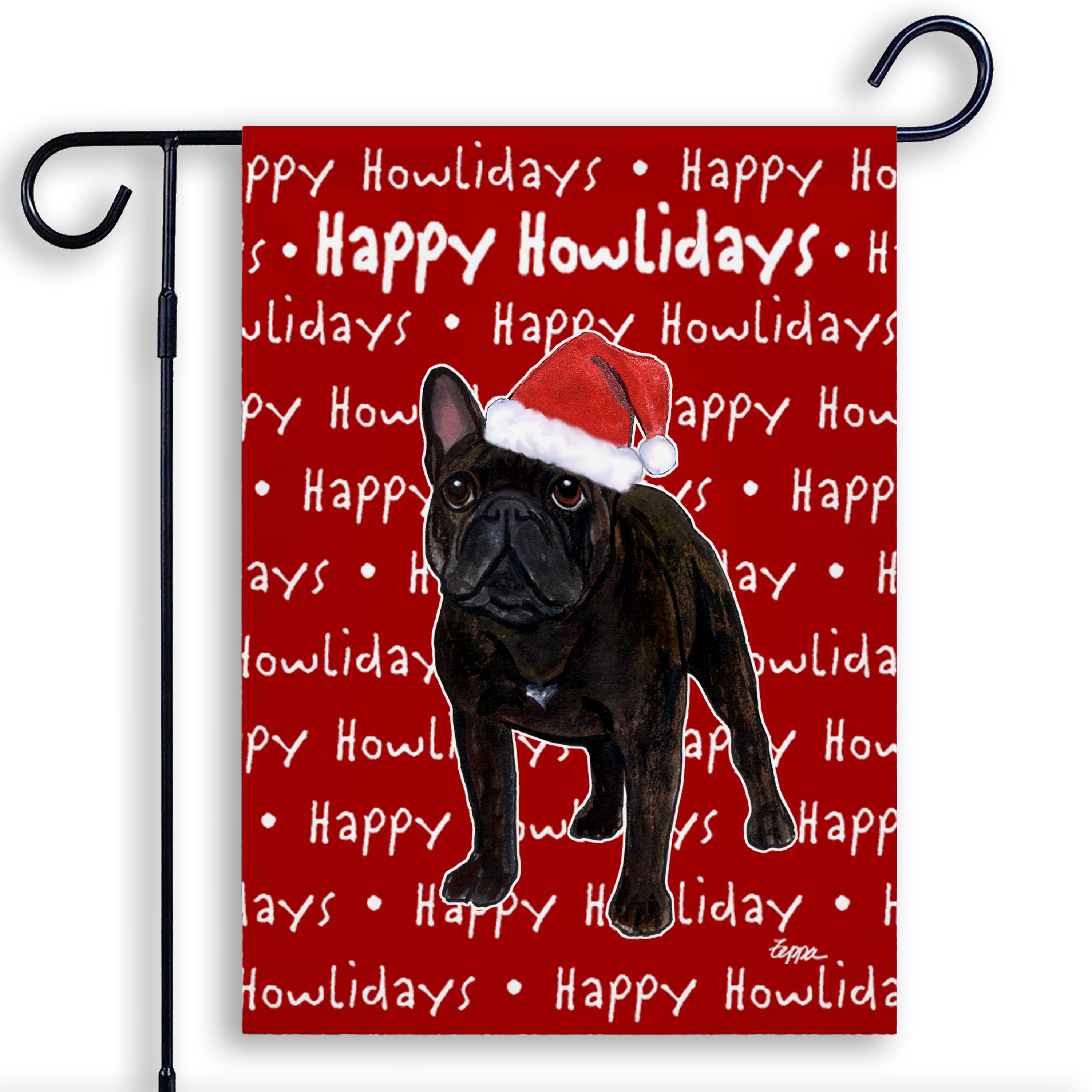 French Bulldog Christmas Garden Flag