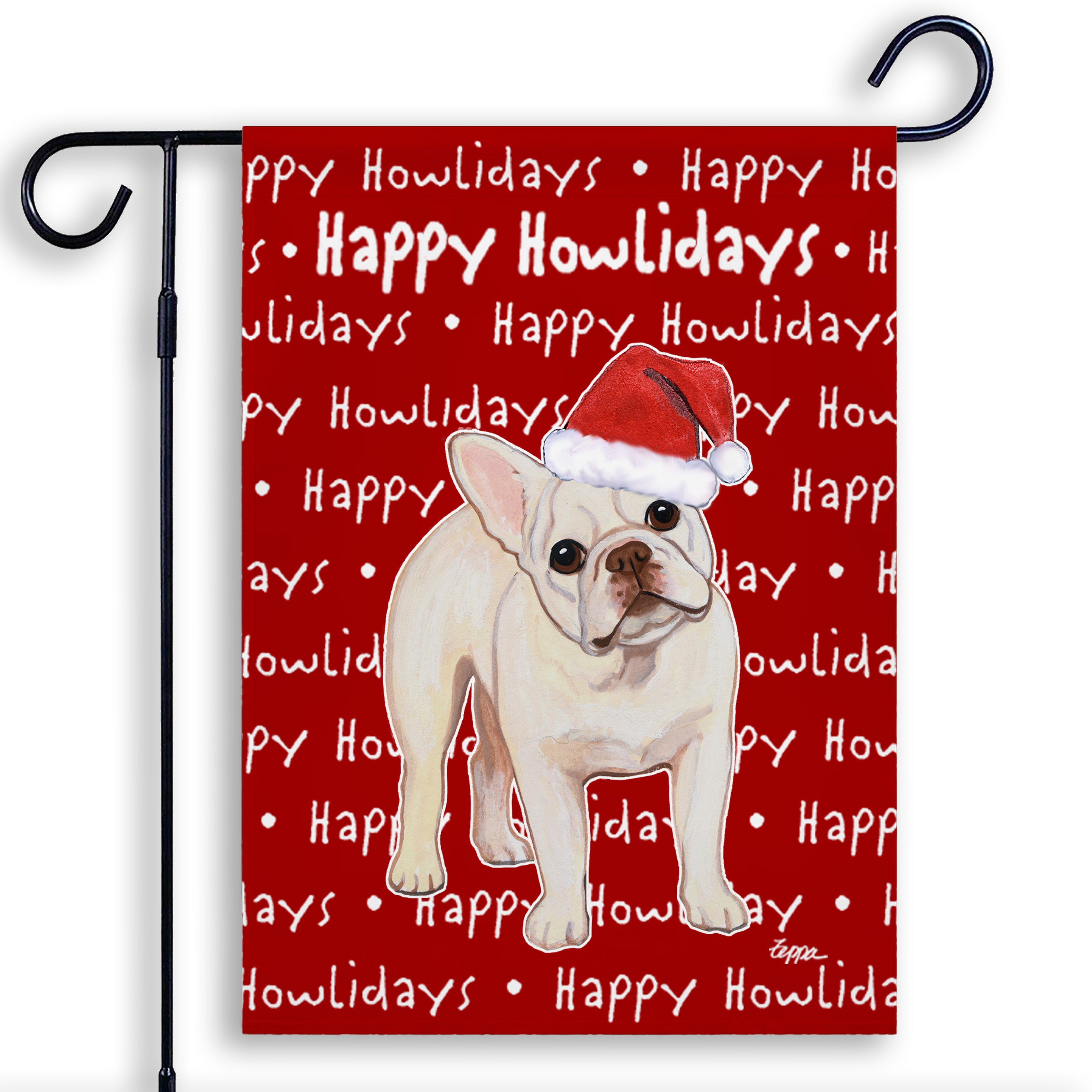 French Bulldog Christmas Garden Flag