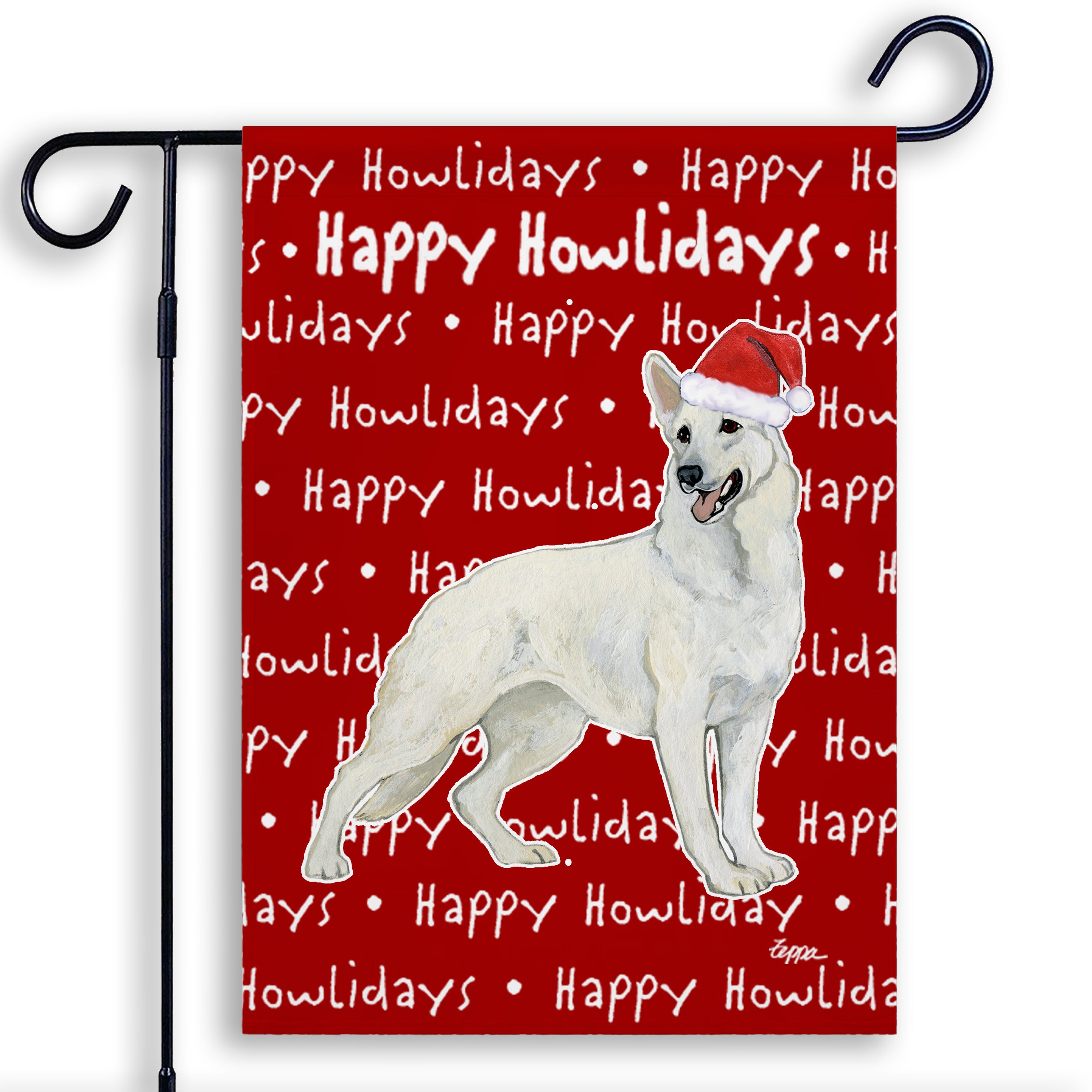 German Shepherd Christmas Garden Flag