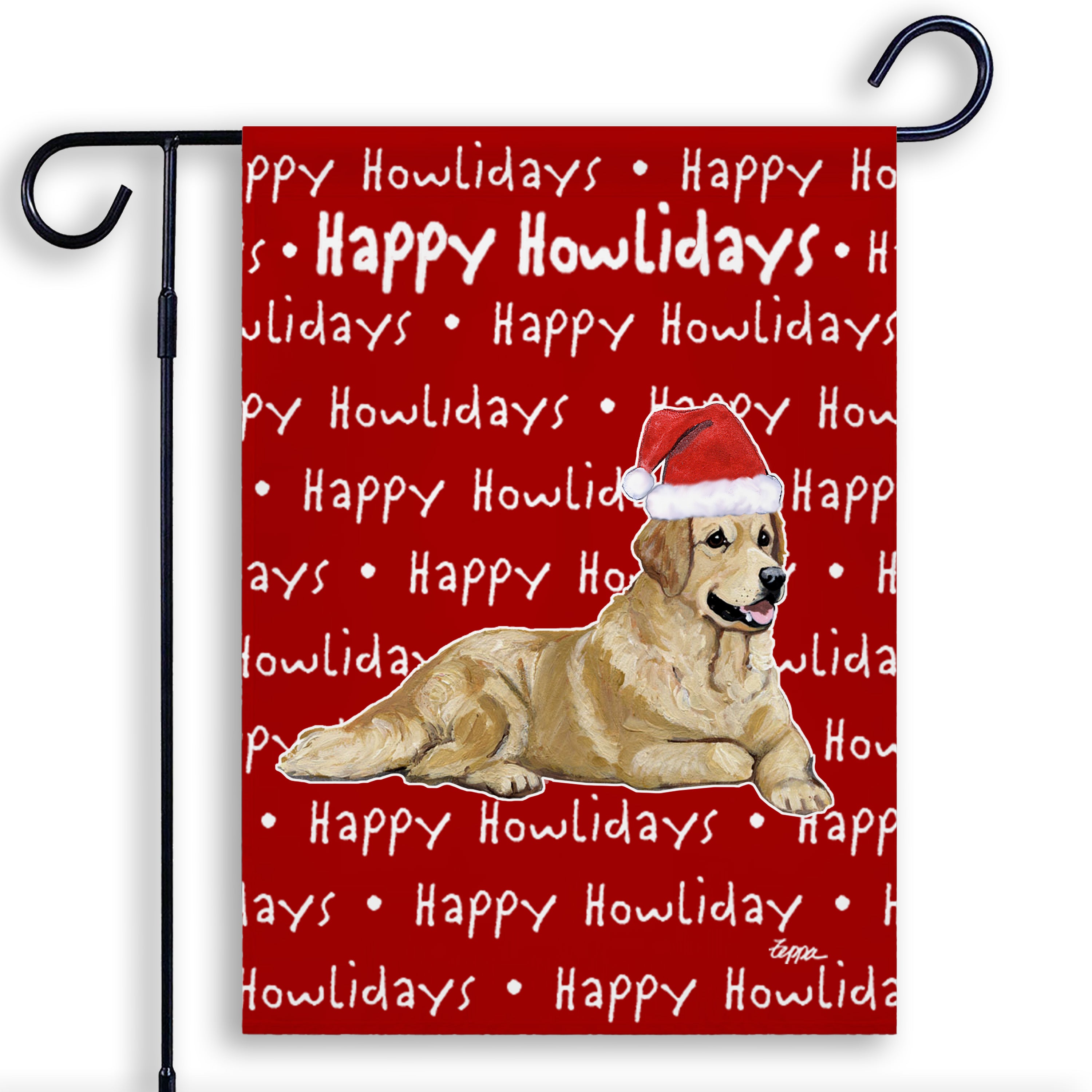 Golden Retriever Christmas Garden Flag