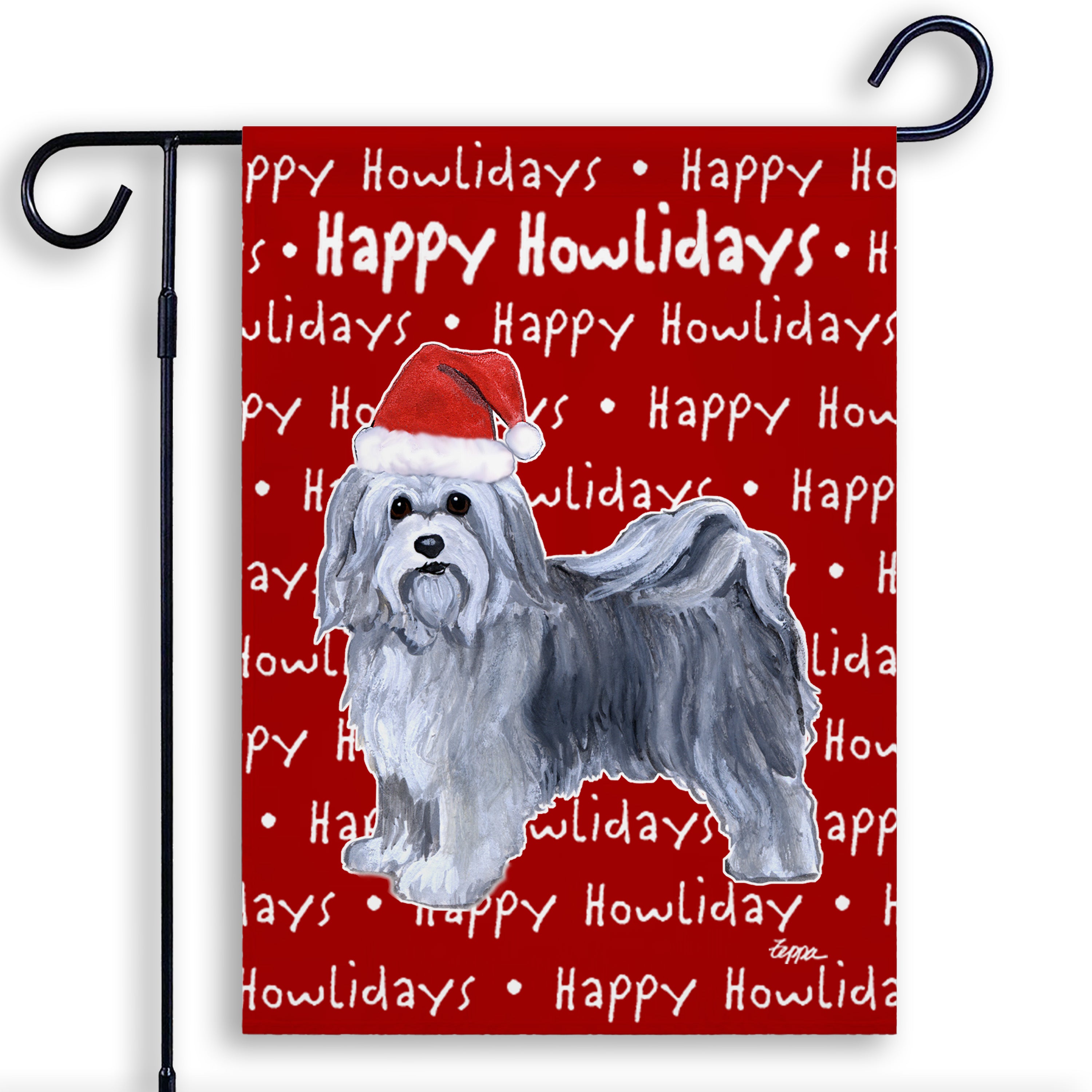 Havanese Christmas Garden Flag