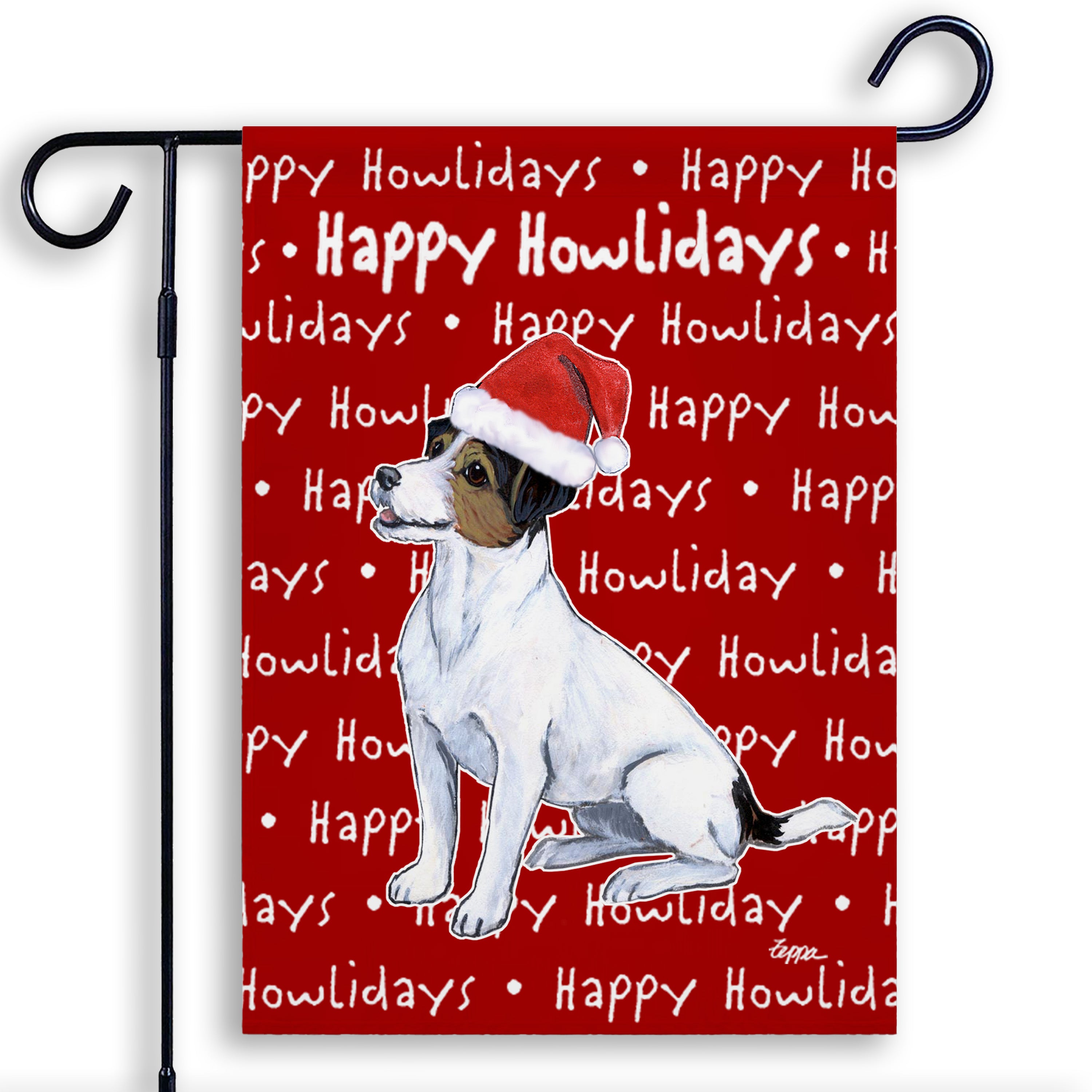Jack Russell Terrier Christmas Garden Flag