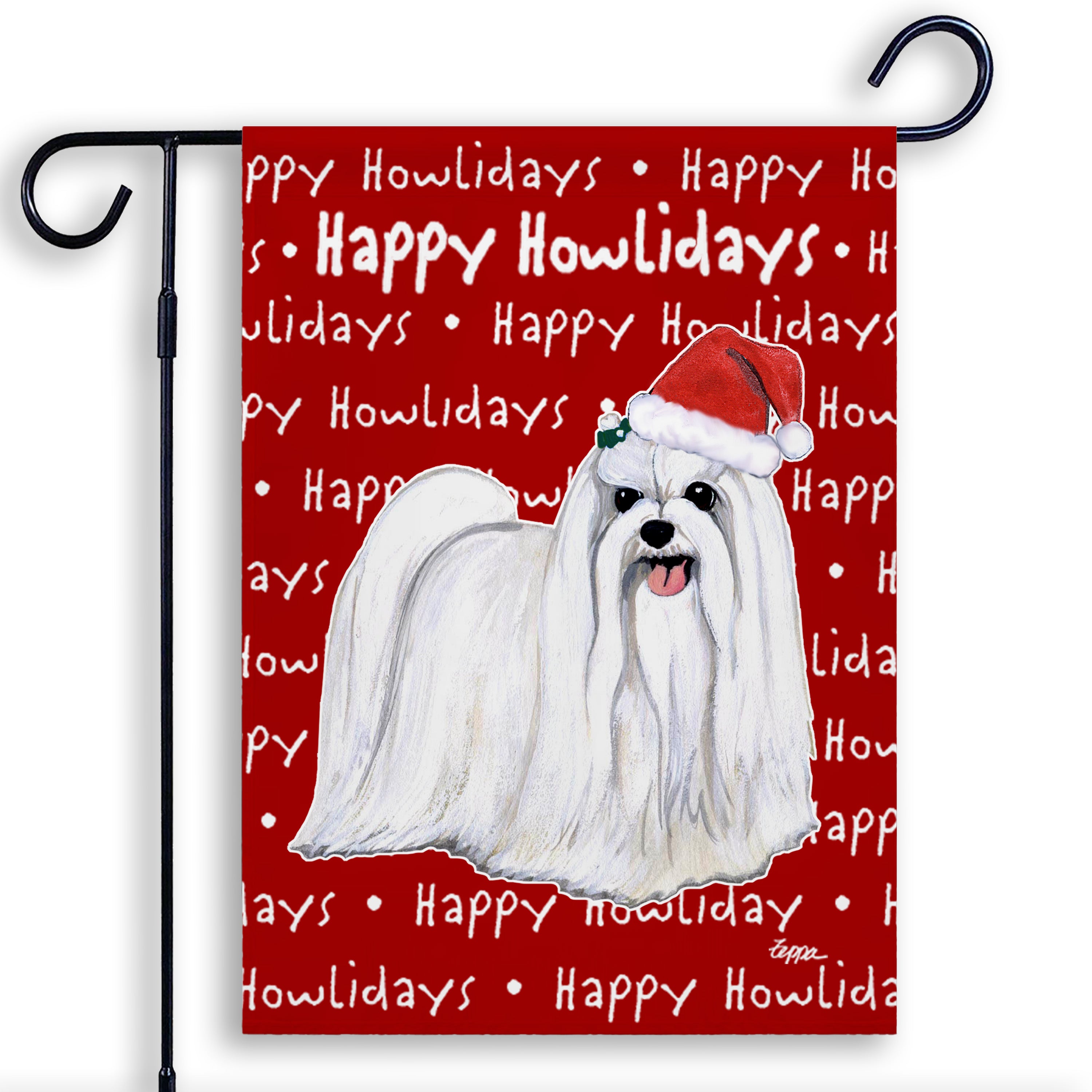 Maltese Christmas Garden Flag