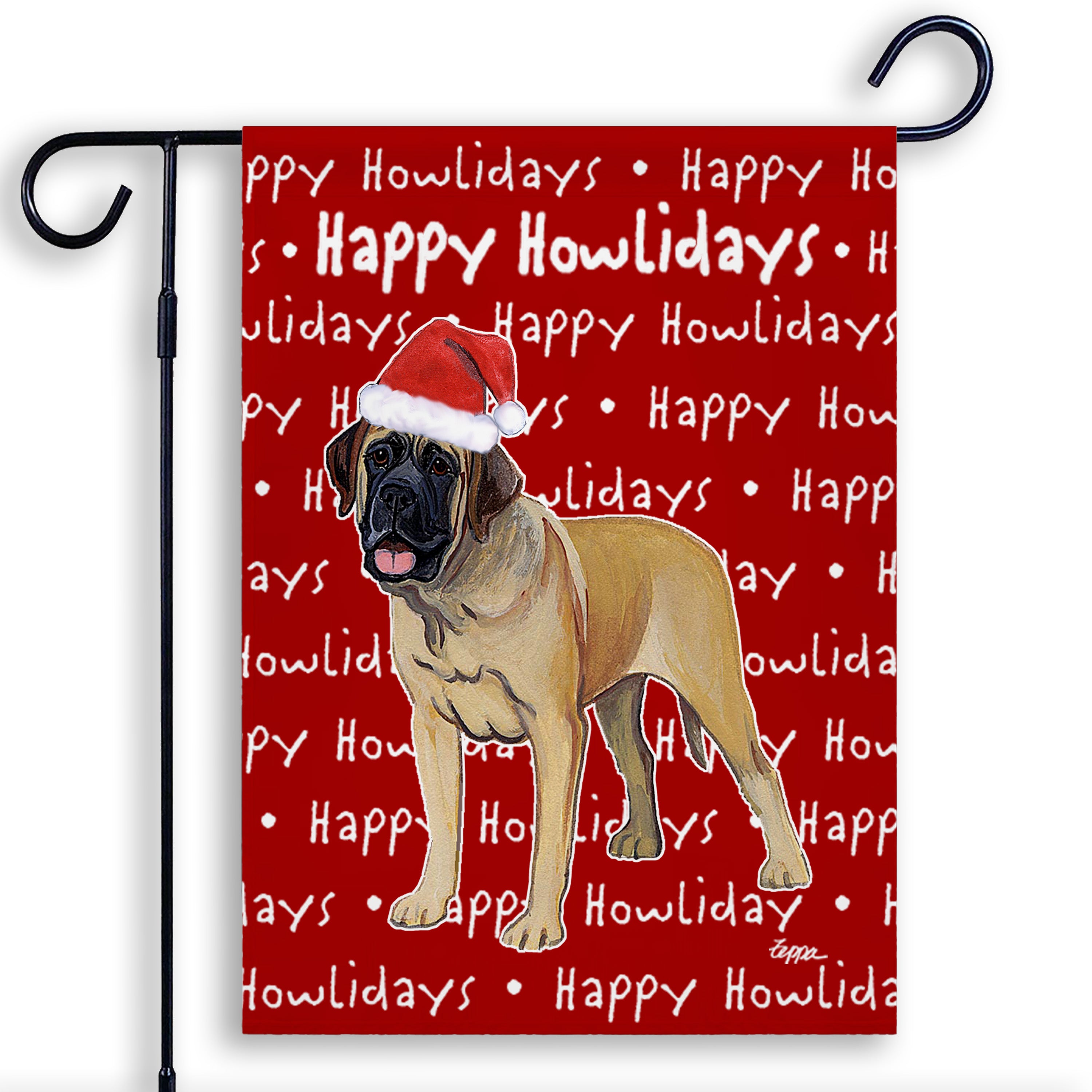 Mastiff Christmas Garden Flag