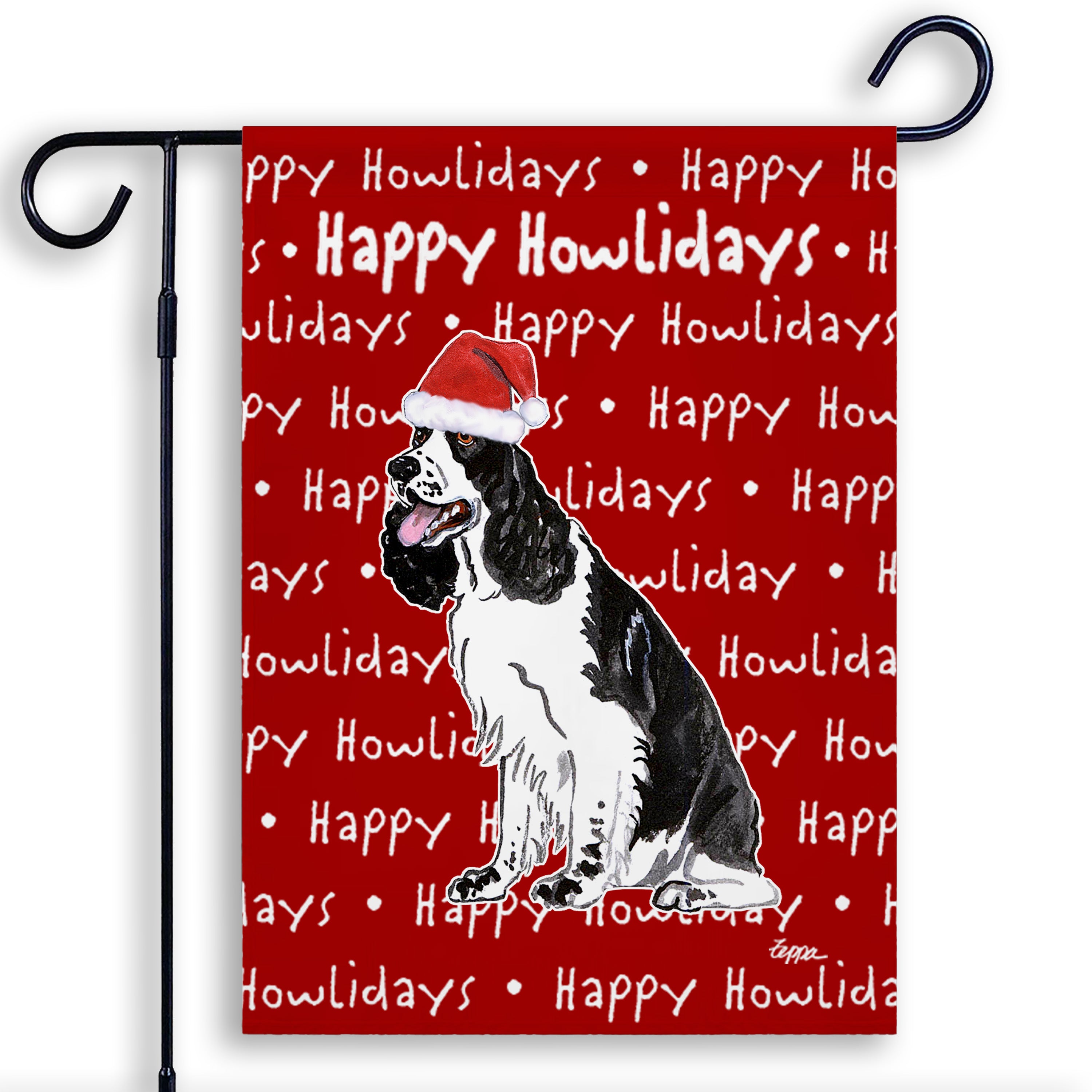 Springer Spaniel Christmas Garden Flag