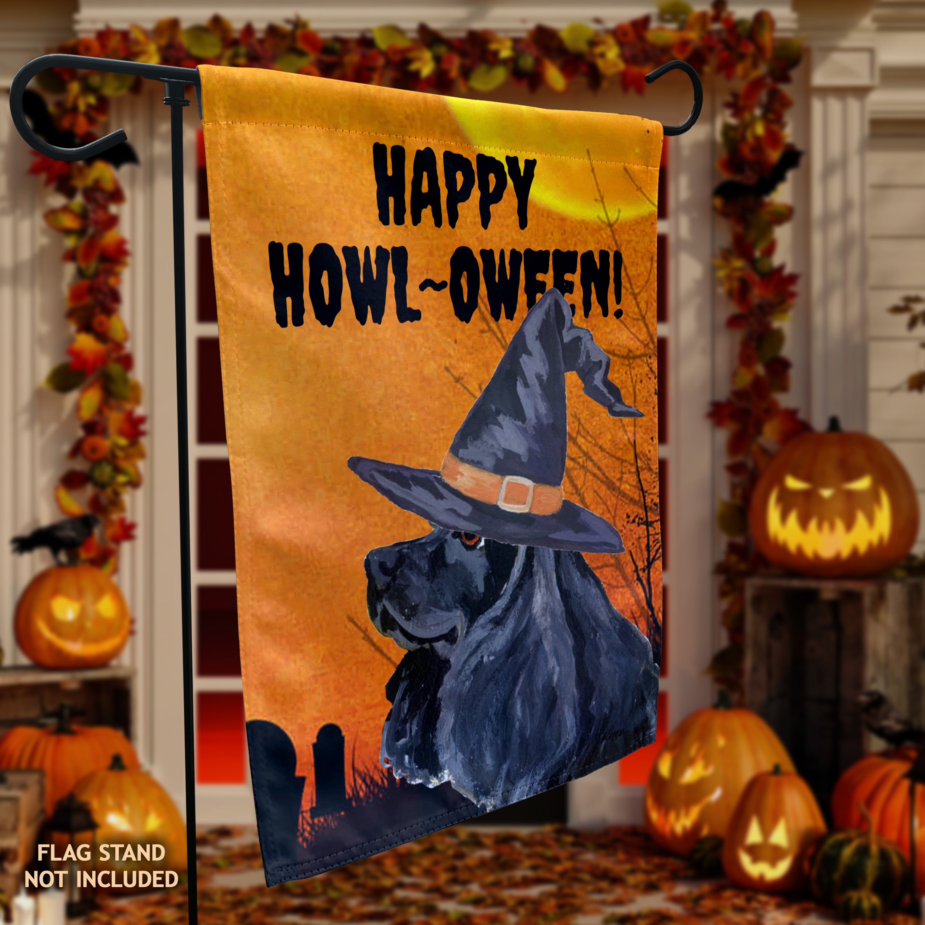 American Cocker Spaniel Halloween Garden Flag