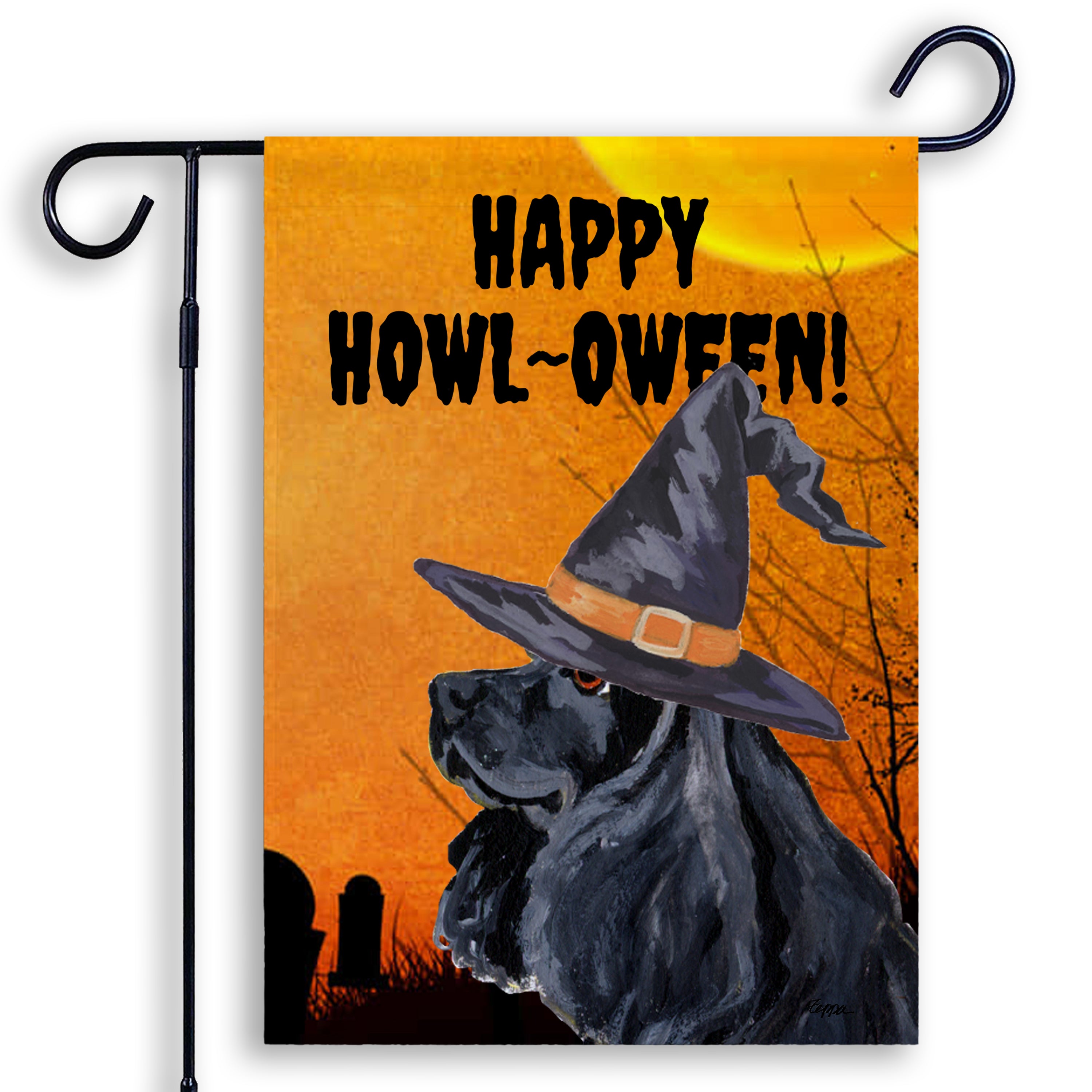 American Cocker Spaniel Halloween Garden Flag