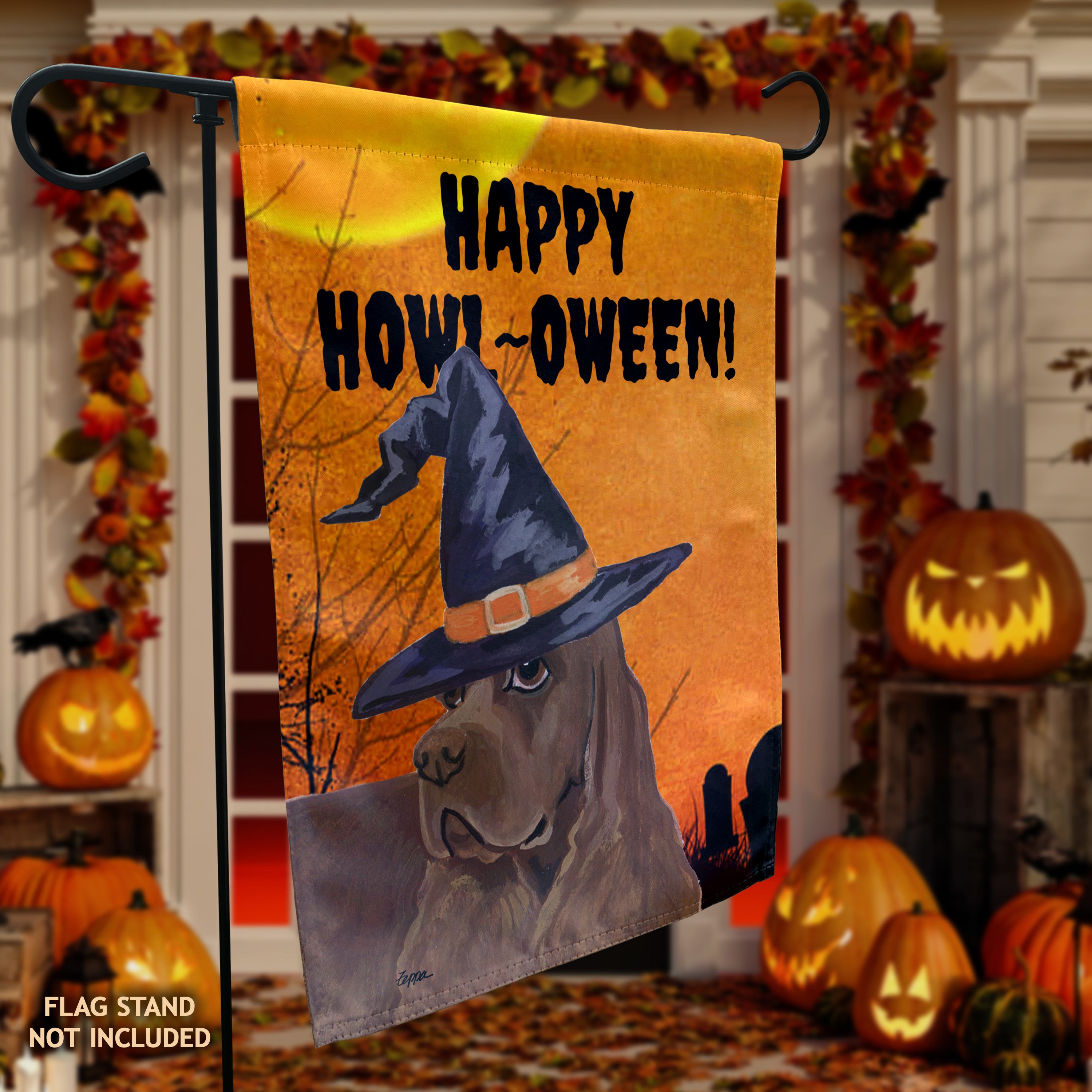 American Cocker Spaniel Halloween Garden Flag
