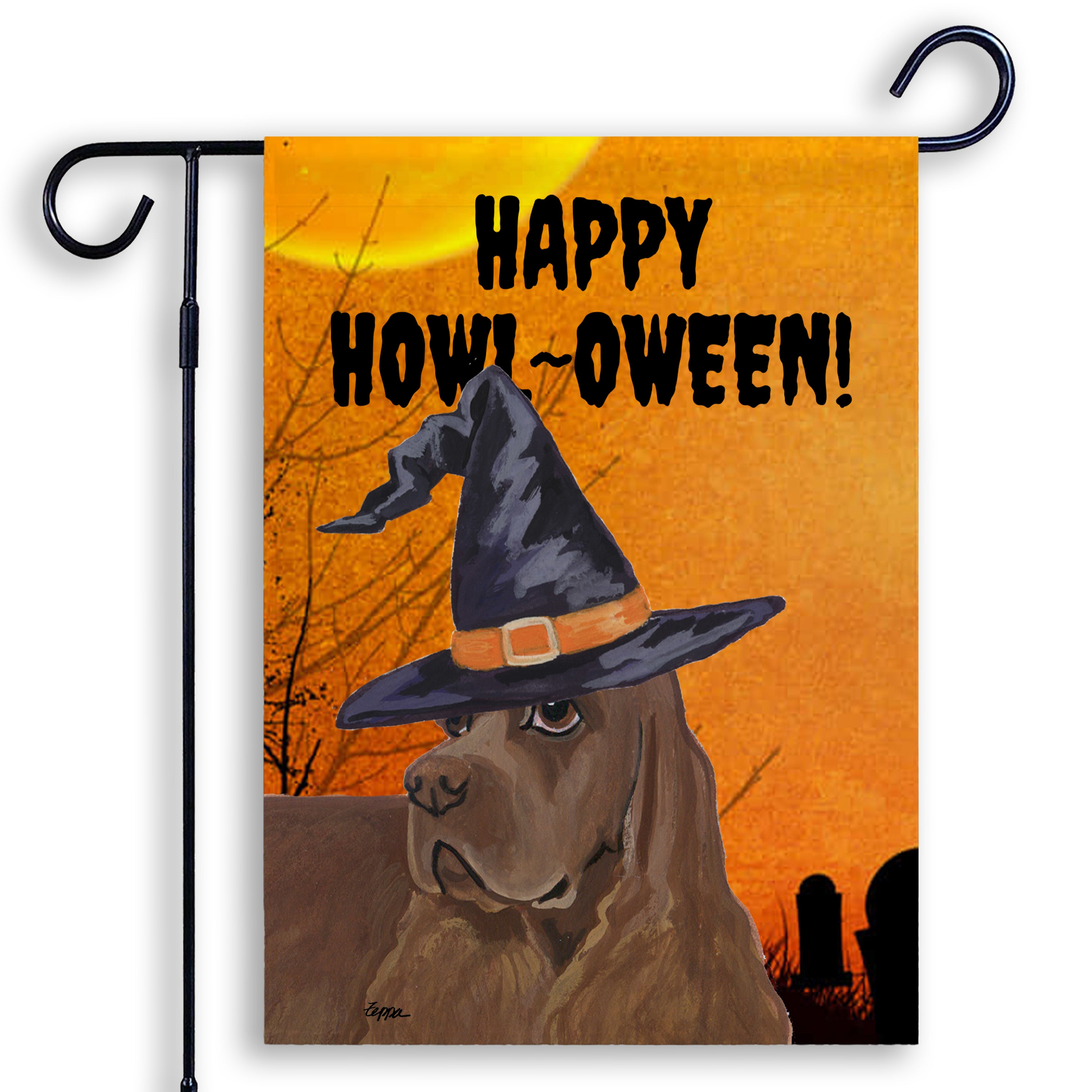 American Cocker Spaniel Halloween Garden Flag