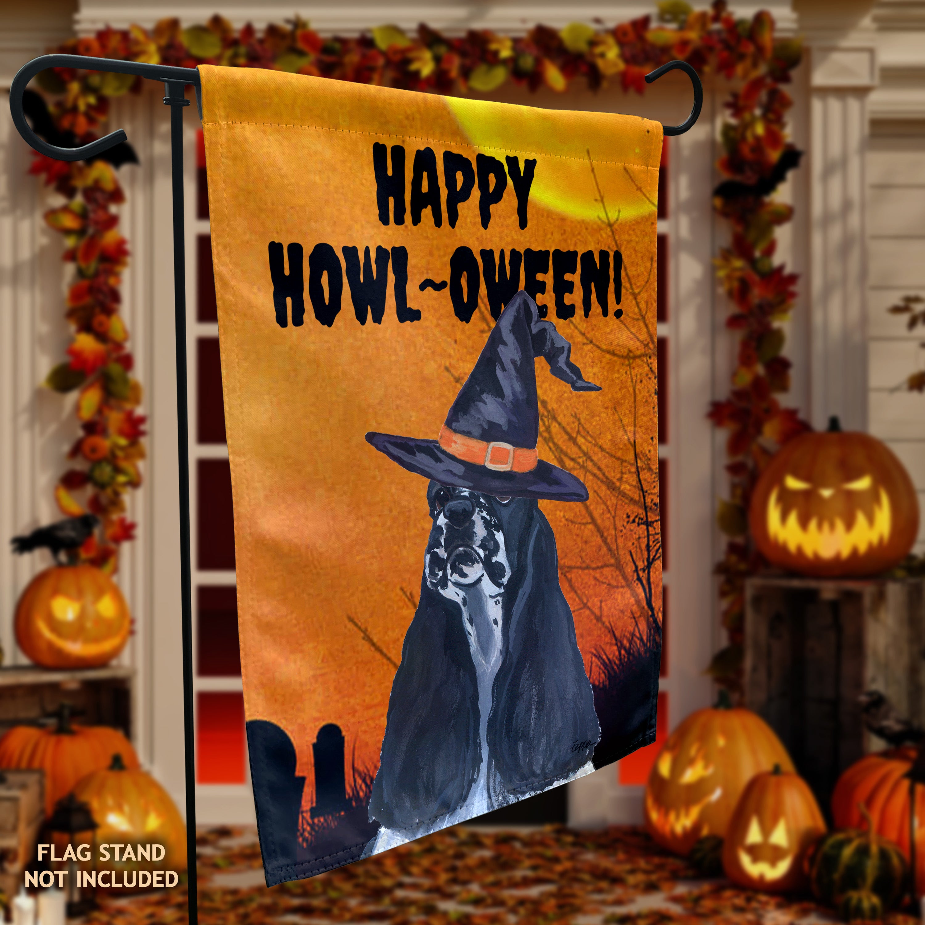 American Cocker Spaniel Halloween Garden Flag
