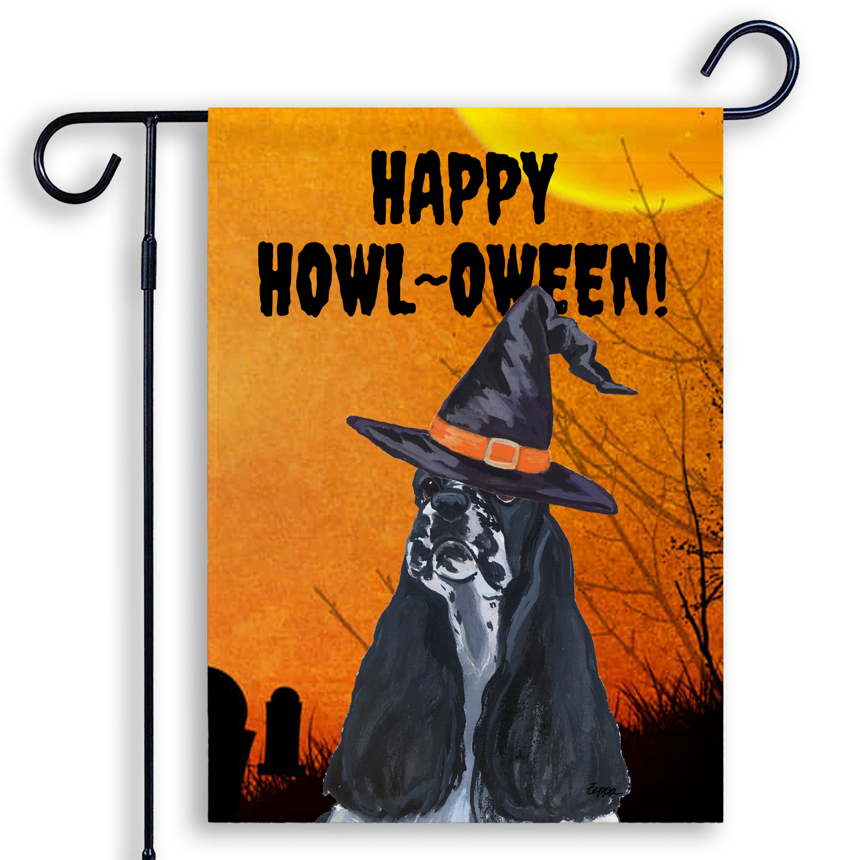 American Cocker Spaniel Halloween Garden Flag