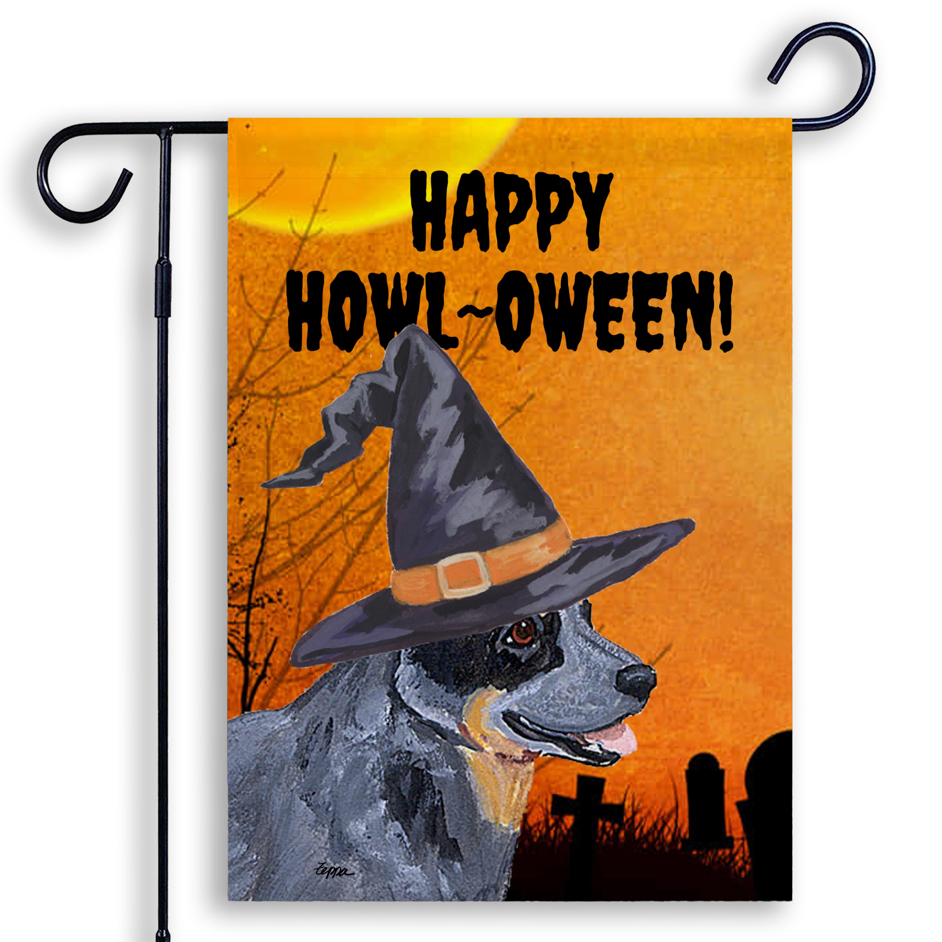 Australian Cattle Dog Halloween Garden Flag