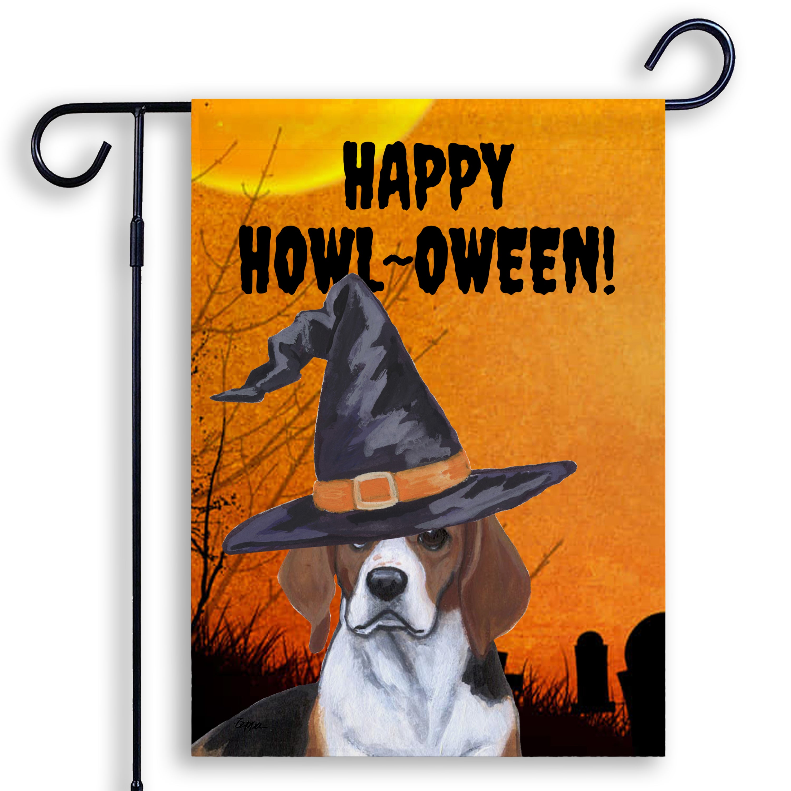 Beagle Halloween Garden Flag