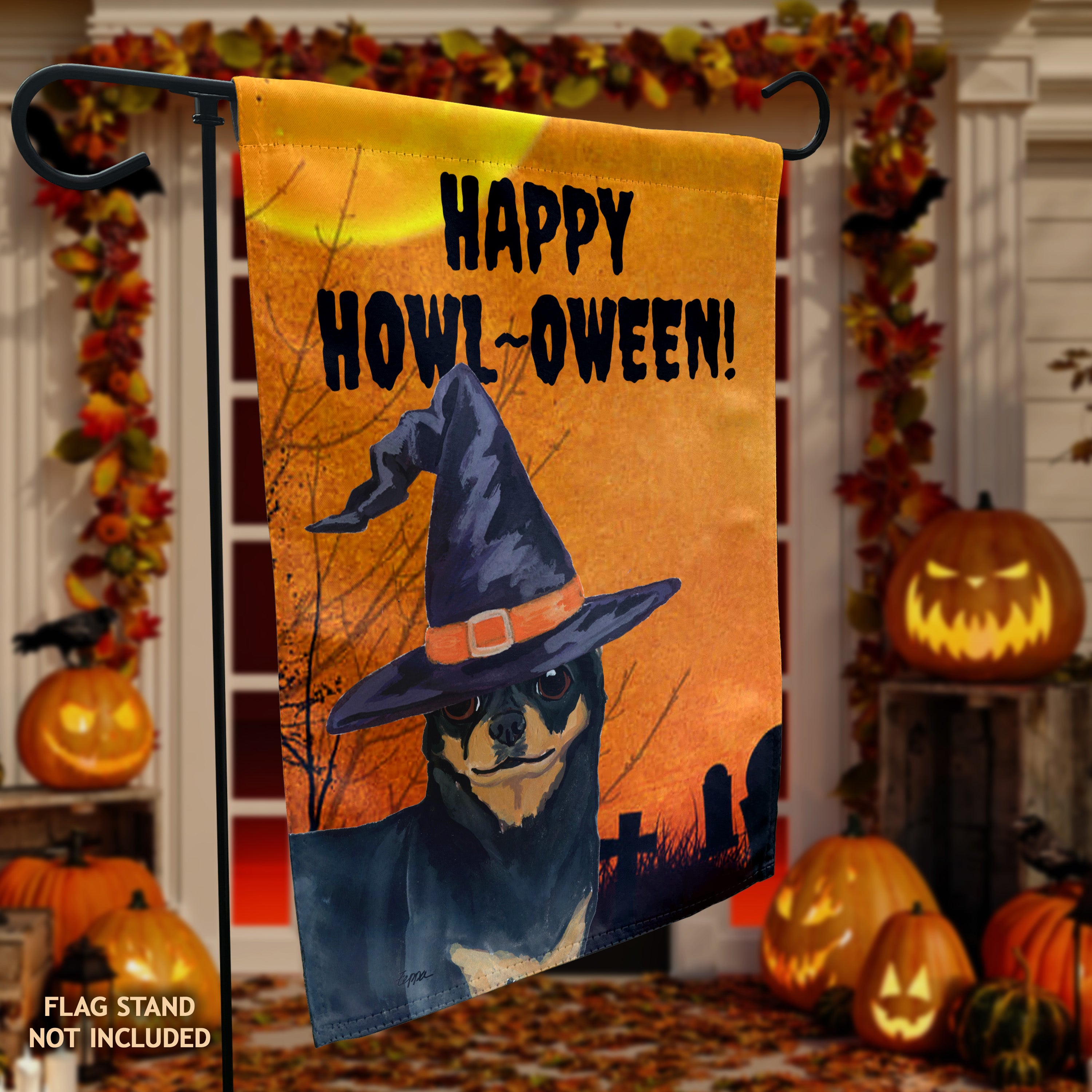 Chihuahua Halloween Garden Flag