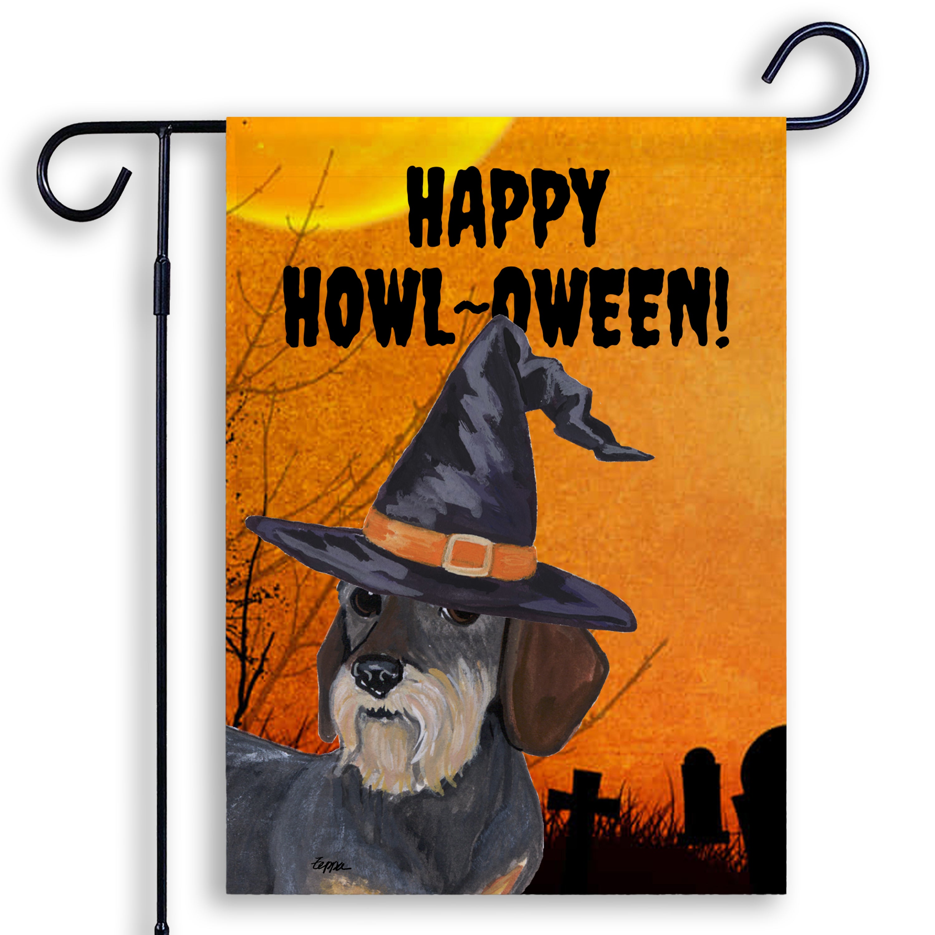 Dachshund Halloween Garden Flag