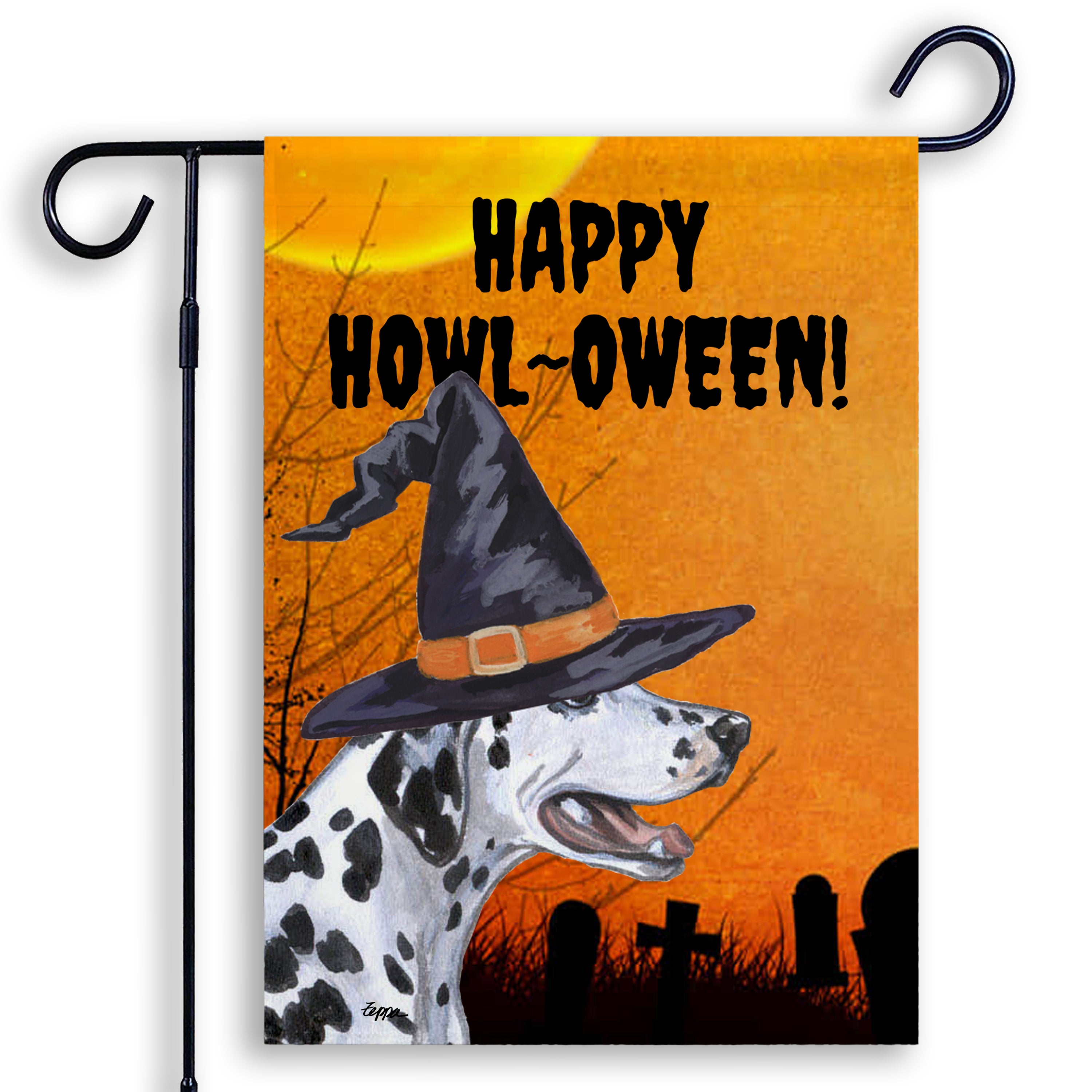 Dalmatian Halloween Garden Flag