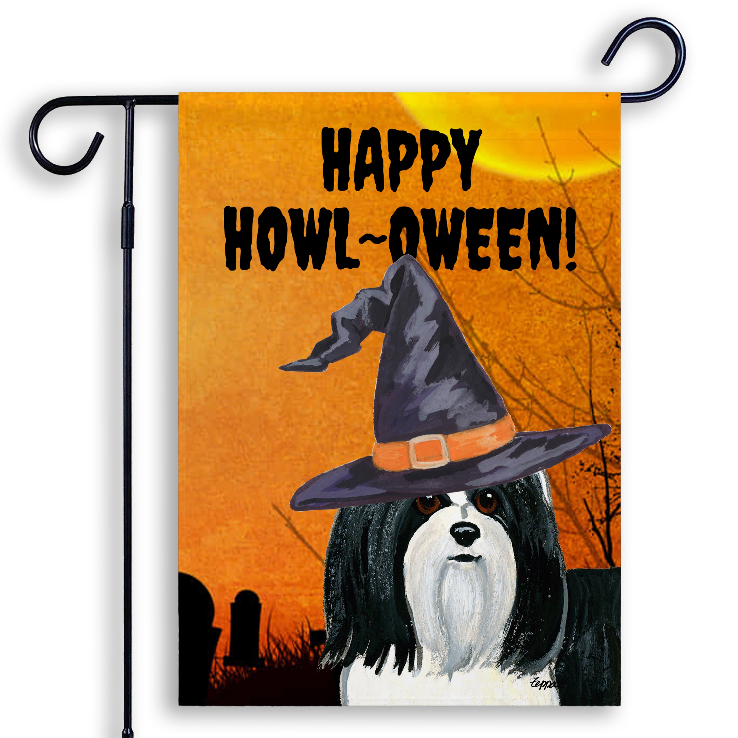 Havanese Halloween Garden Flag