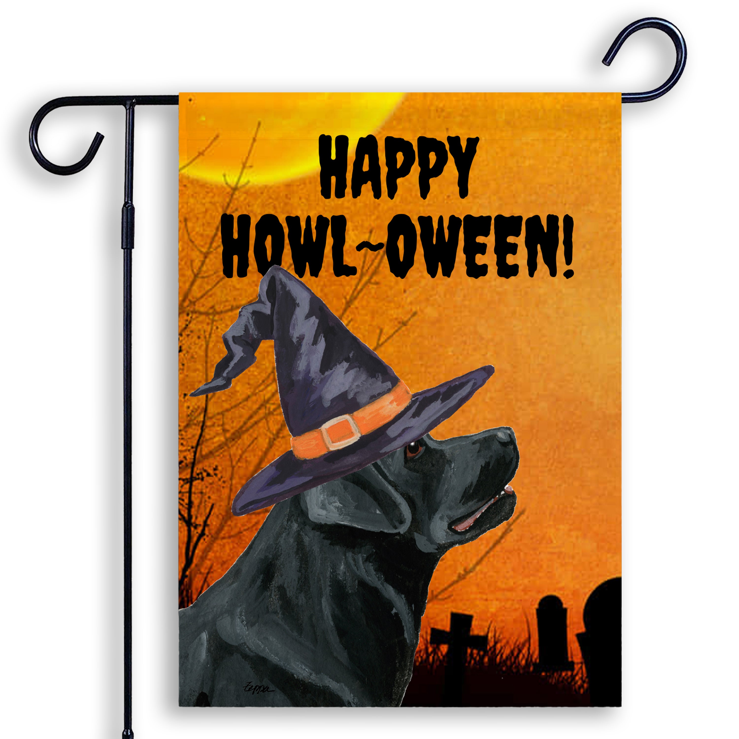 Labrador Retriever Halloween Garden Flag