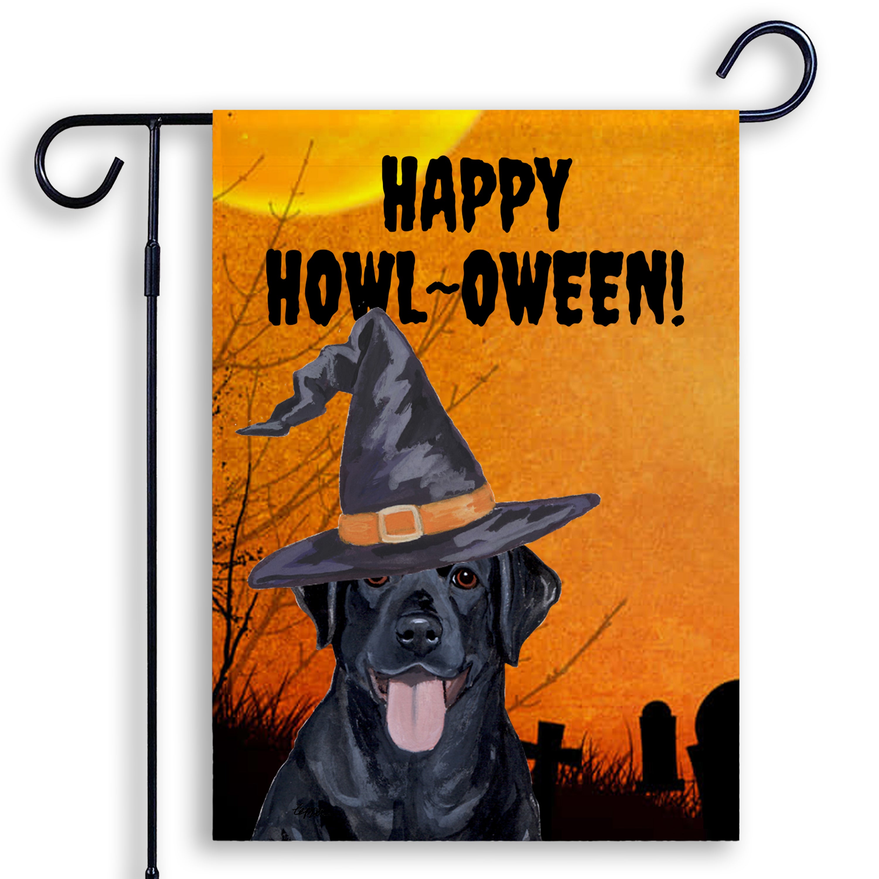 Labrador Retriever Halloween Garden Flag