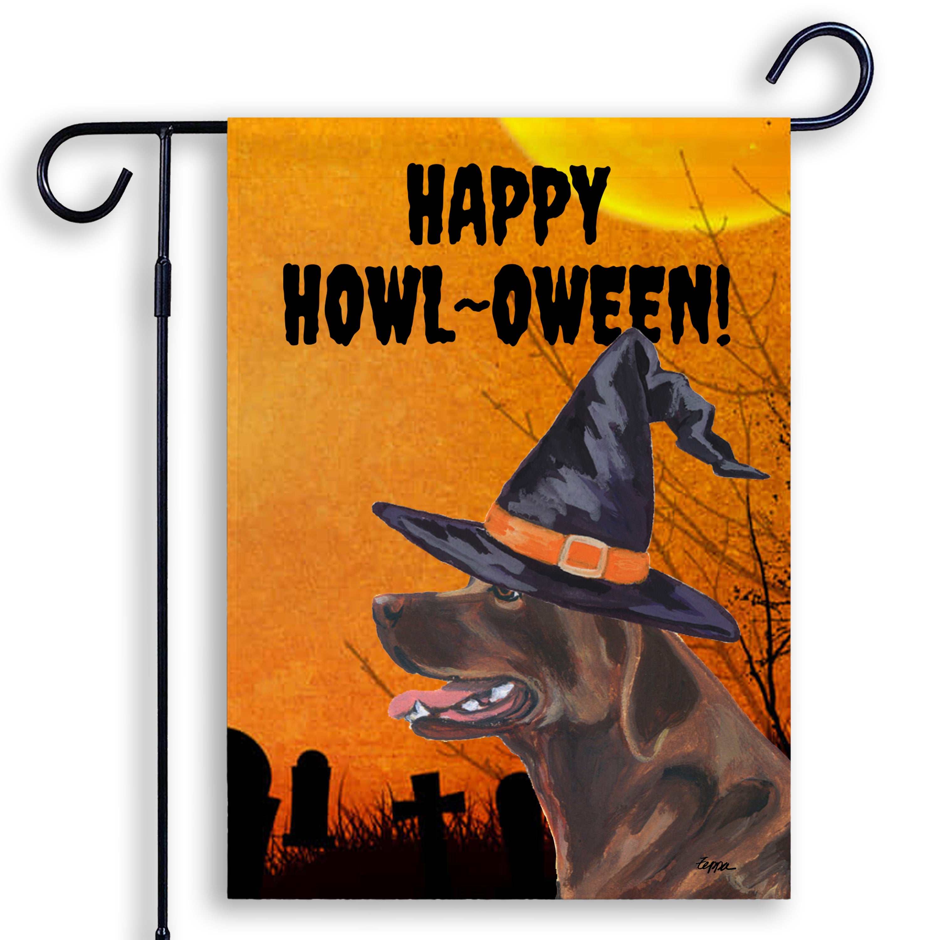 Labrador Retriever Halloween Garden Flag