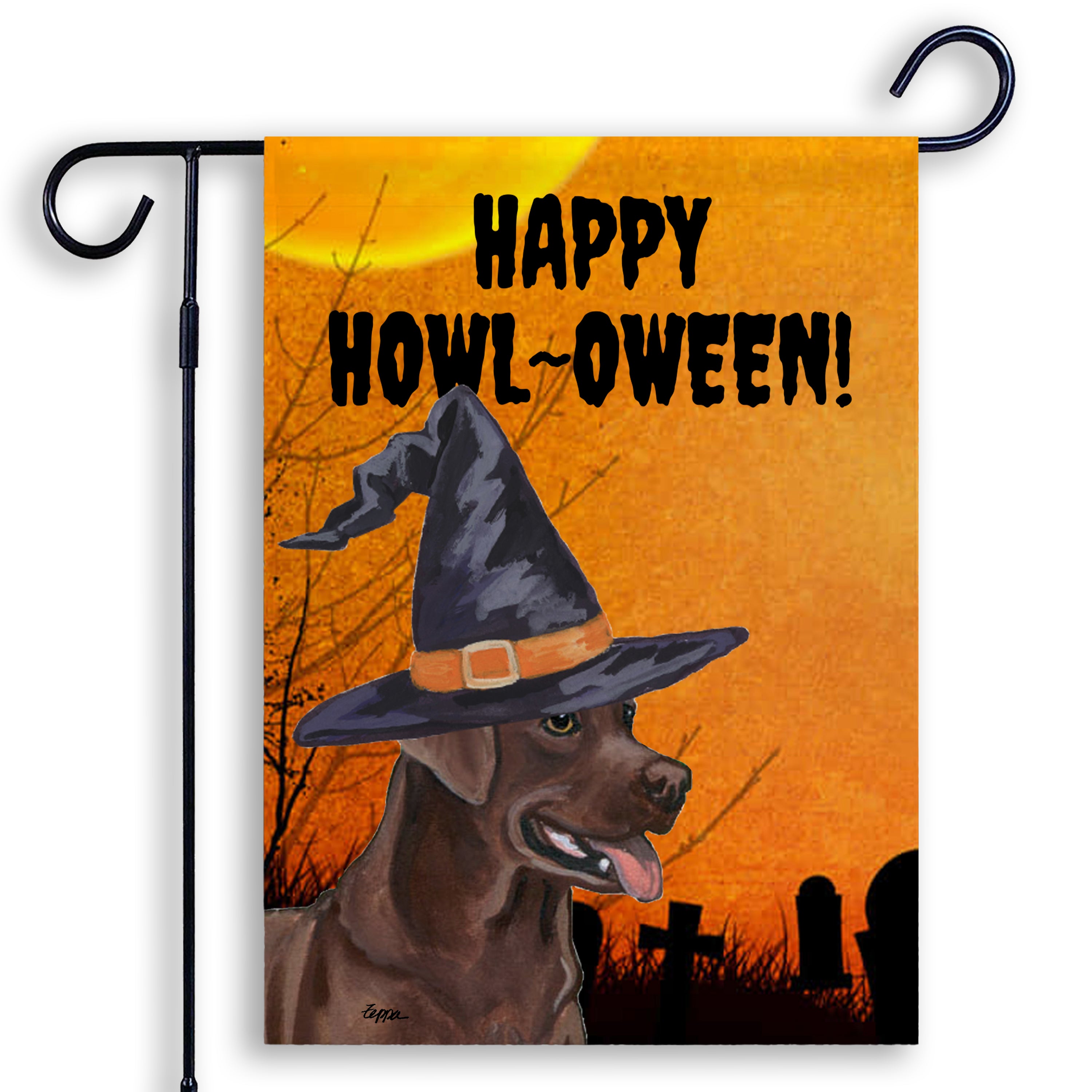 Labrador Retriever Halloween Garden Flag