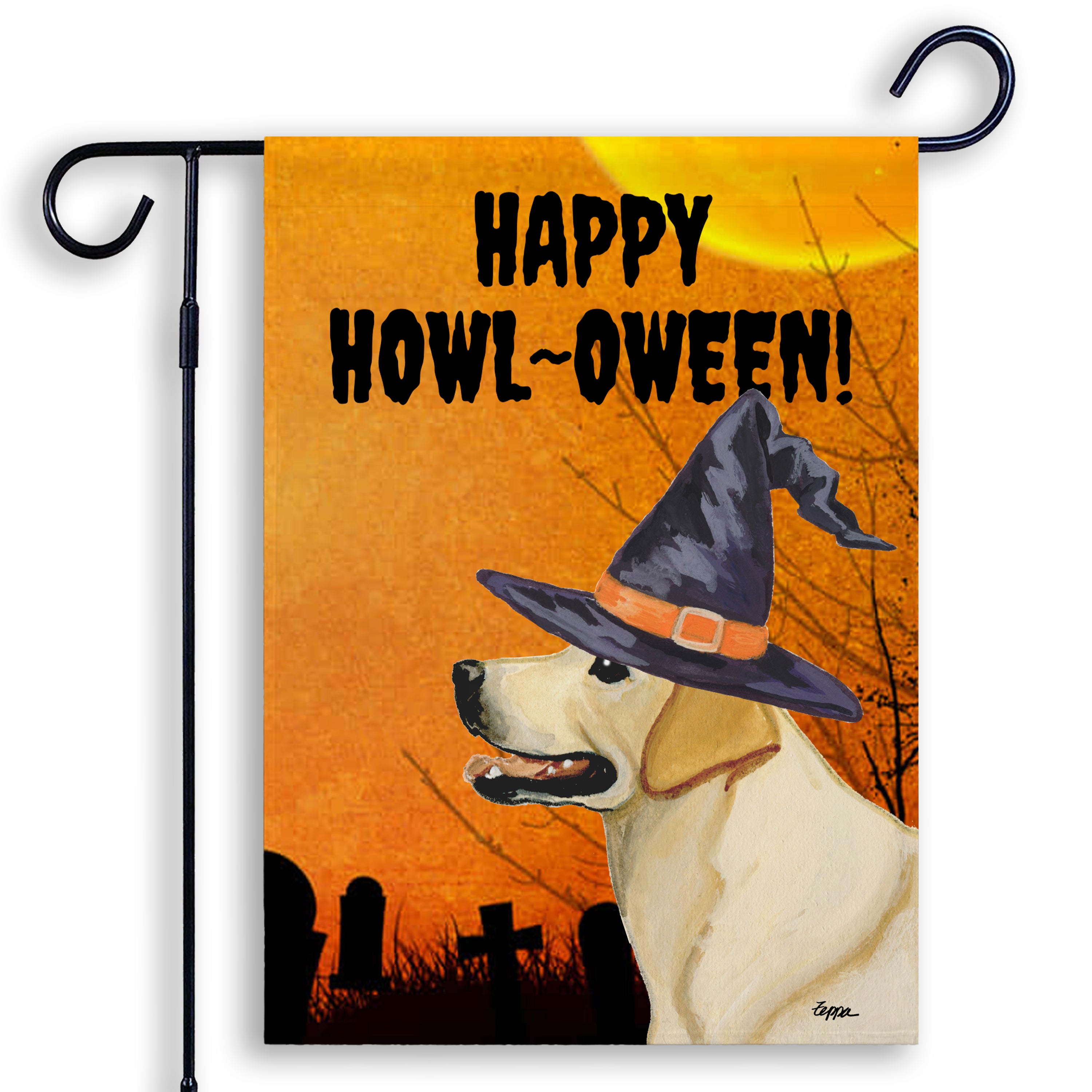 Labrador Retriever Halloween Garden Flag