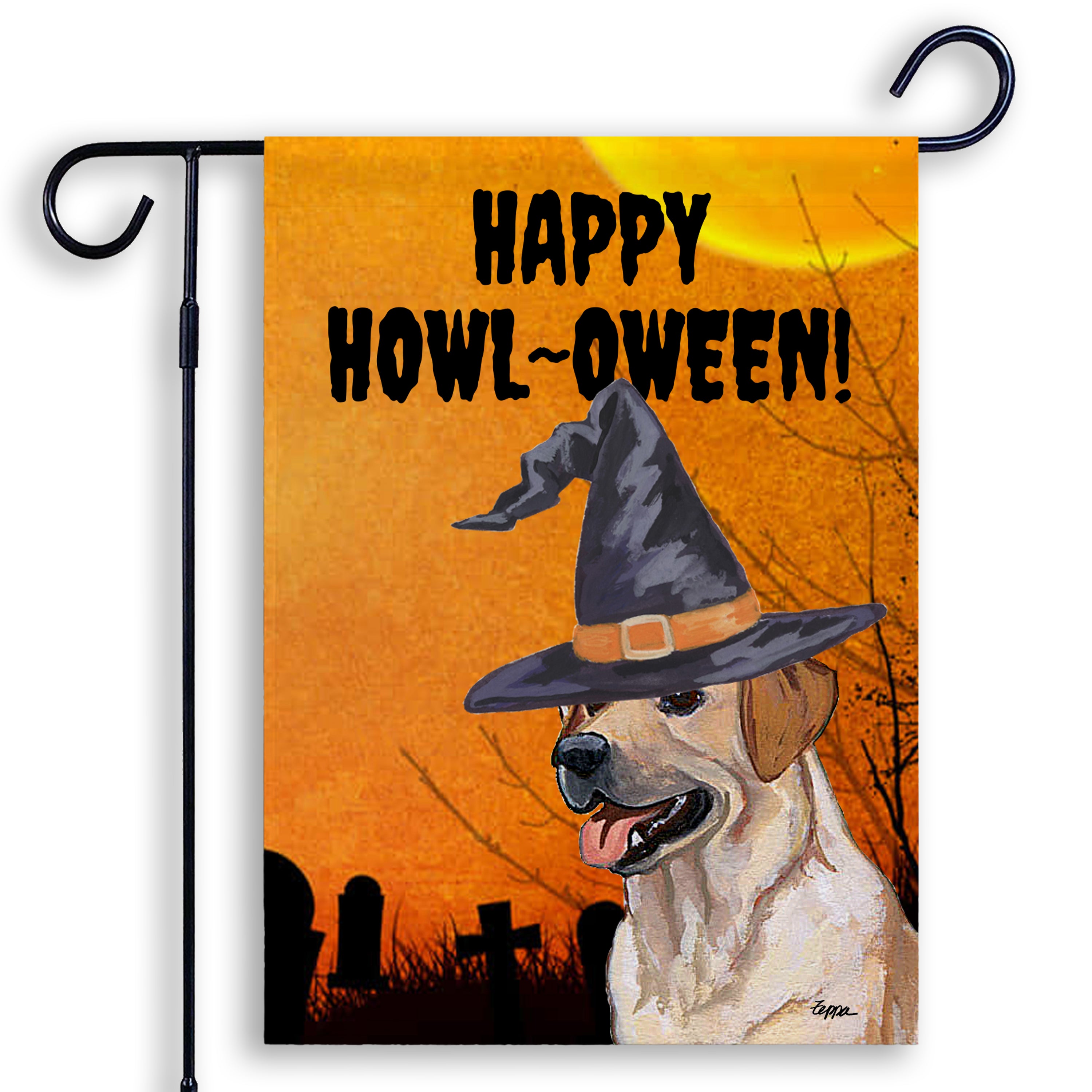 Labrador Retriever Halloween Garden Flag