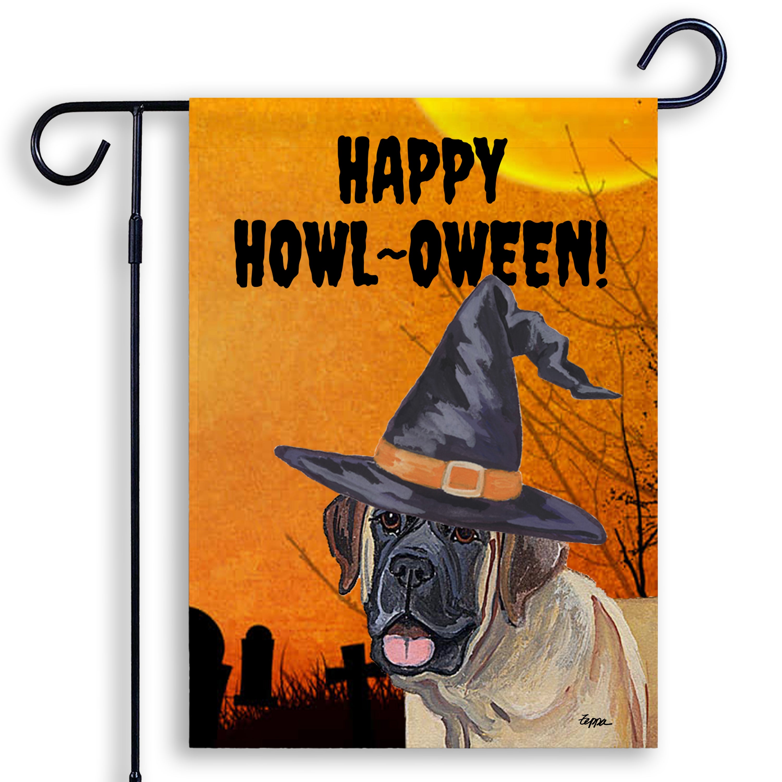 Mastiff Halloween Garden Flag