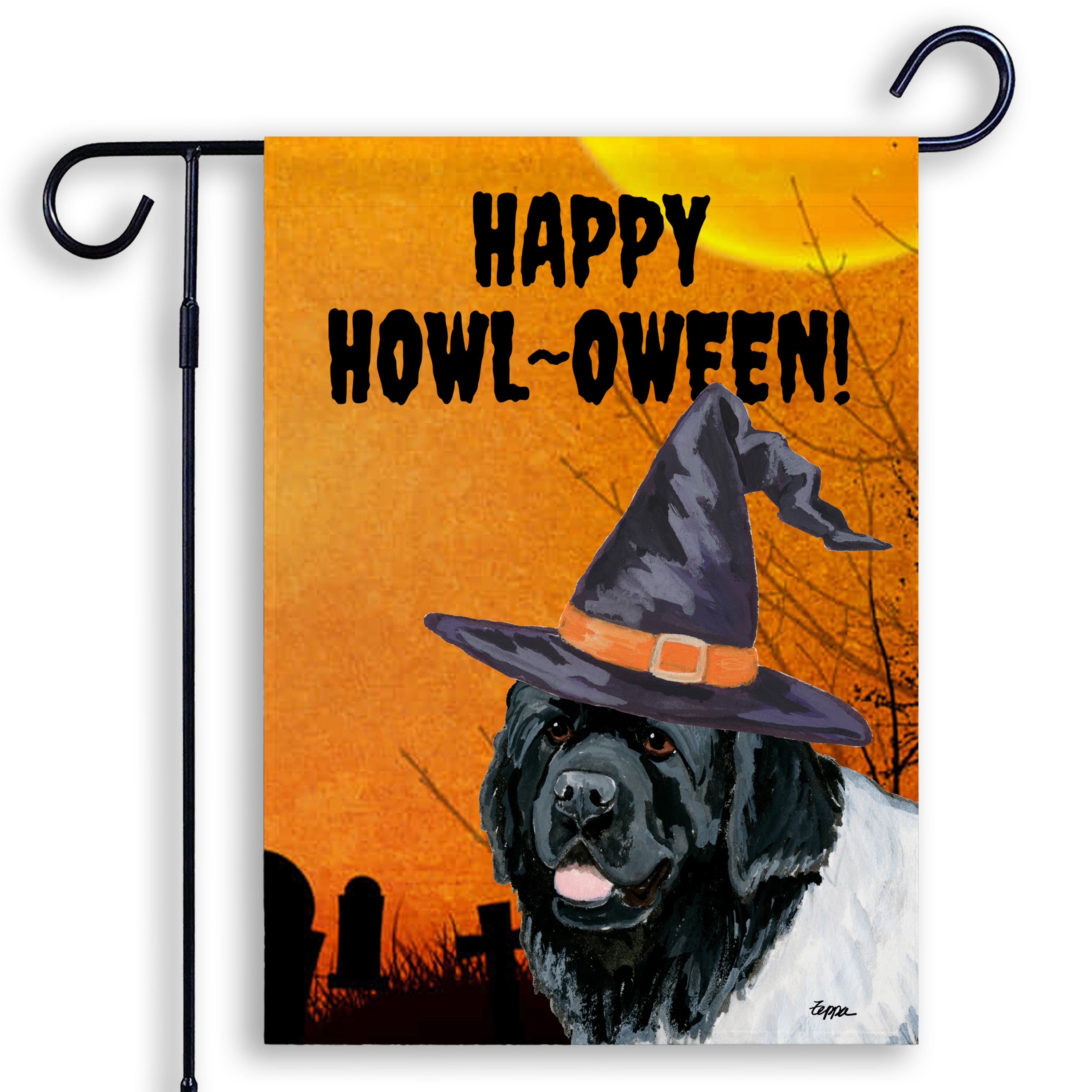 Newfoundland Halloween Garden Flag