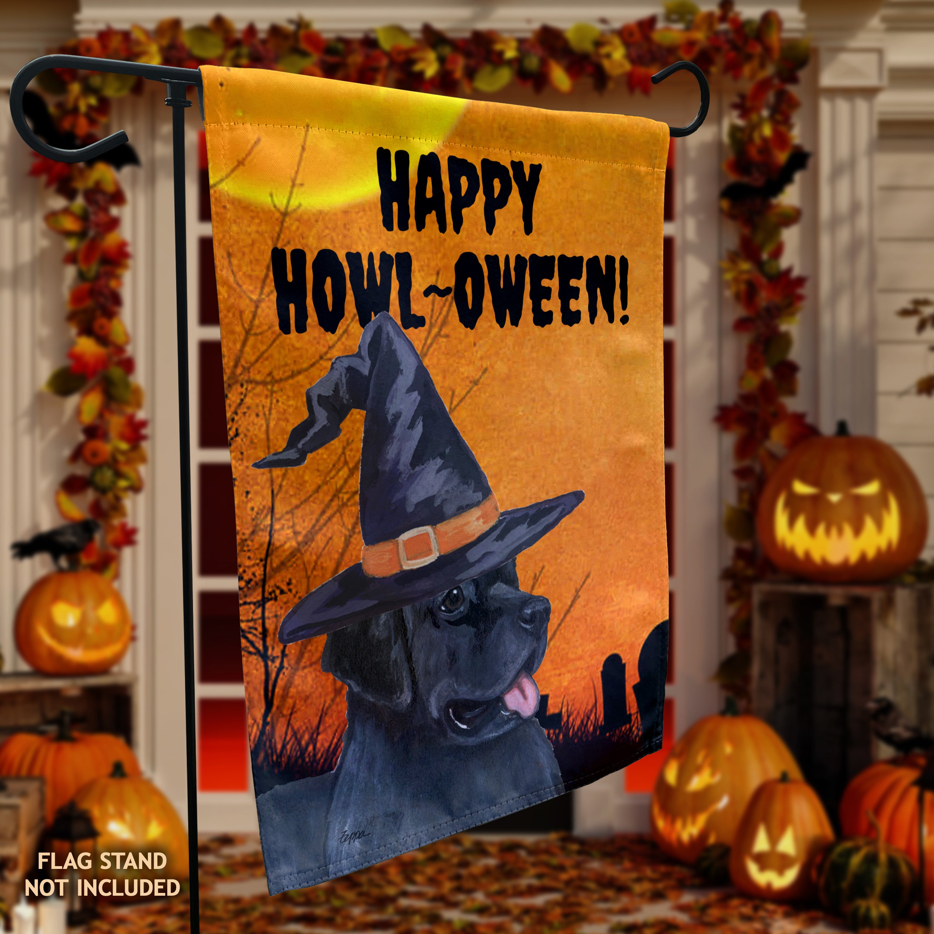 Newfoundland Halloween Garden Flag