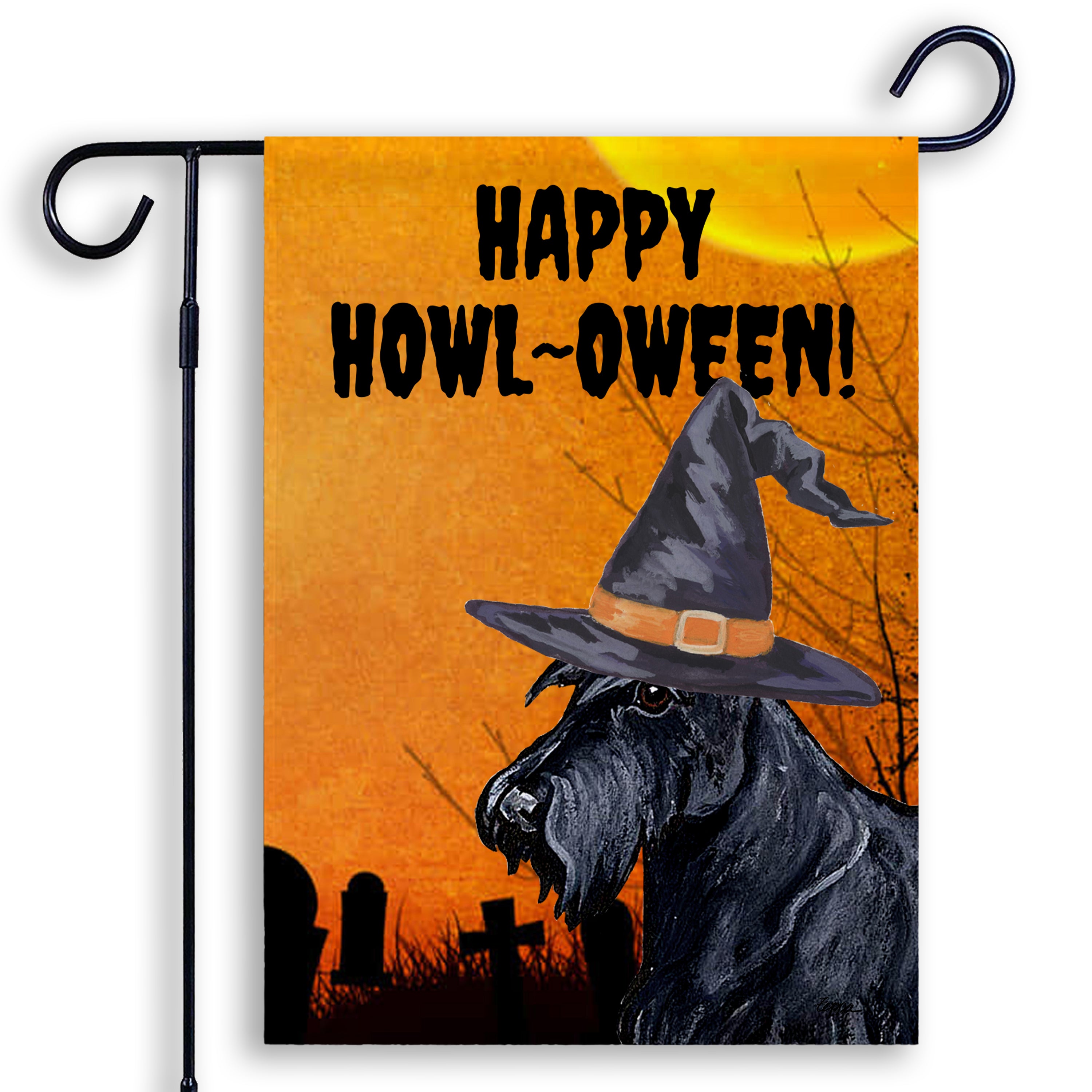 Scottish Terrier Halloween Garden Flag