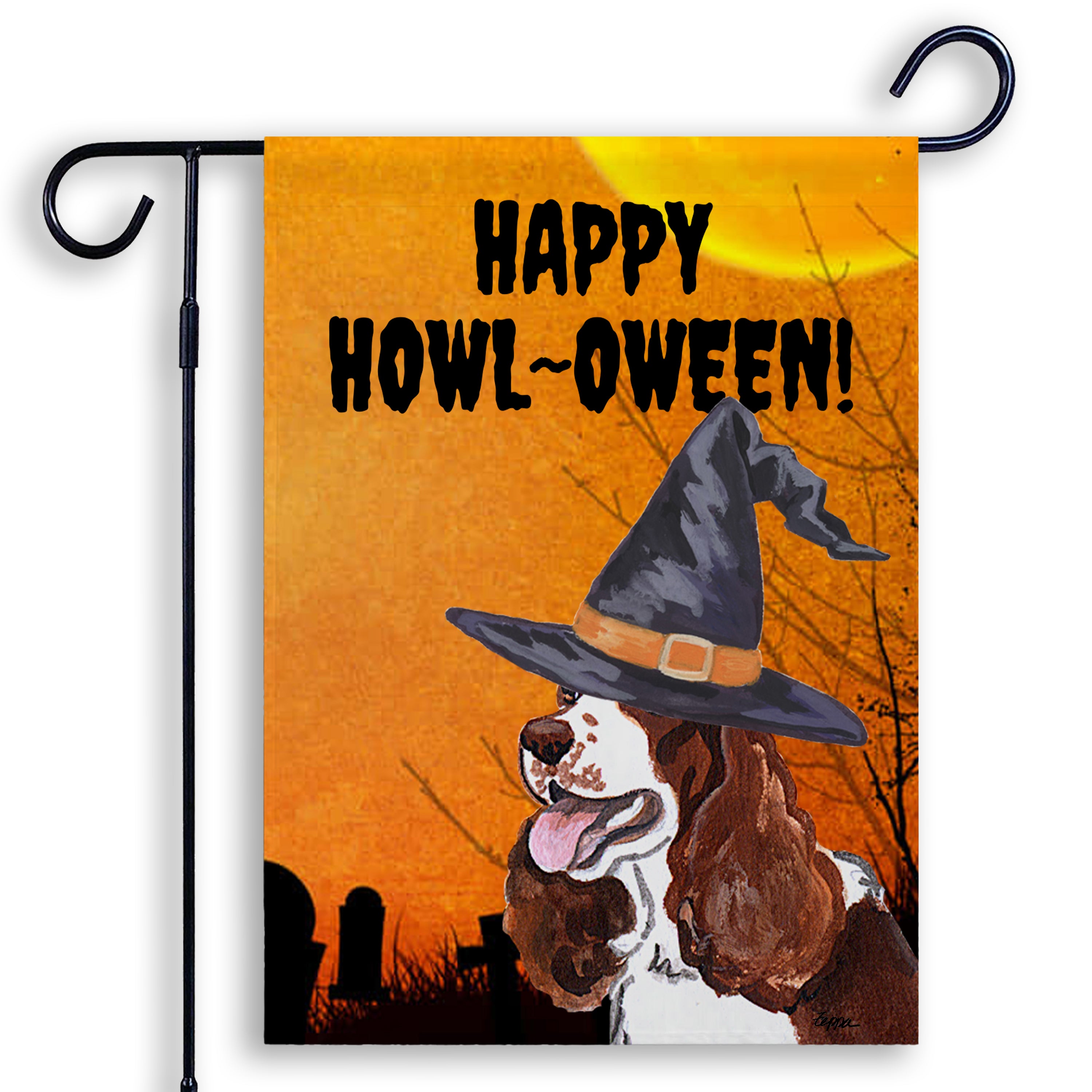 Springer Spaniel Halloween Garden Flag