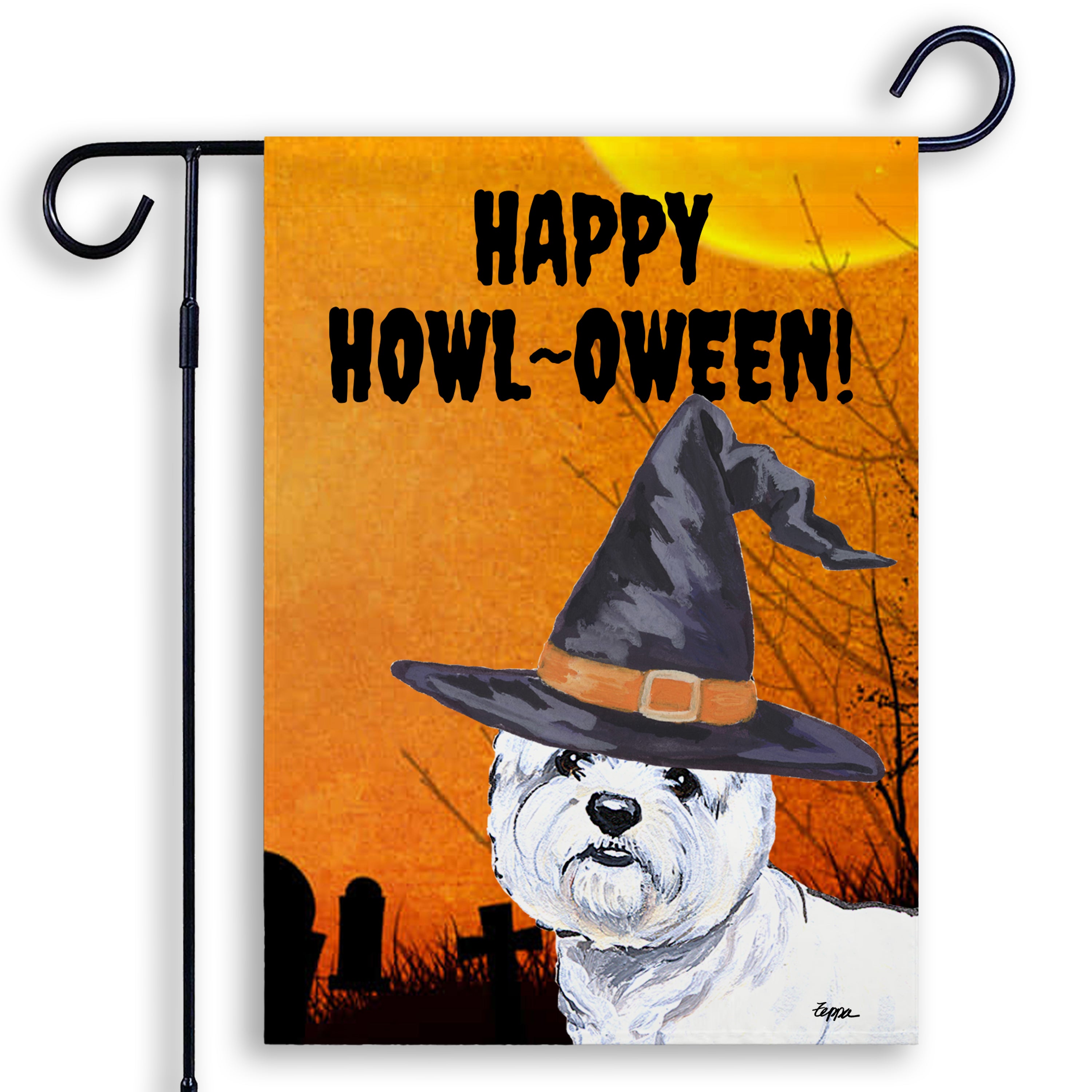 West Highland Terrier Halloween Garden Flag
