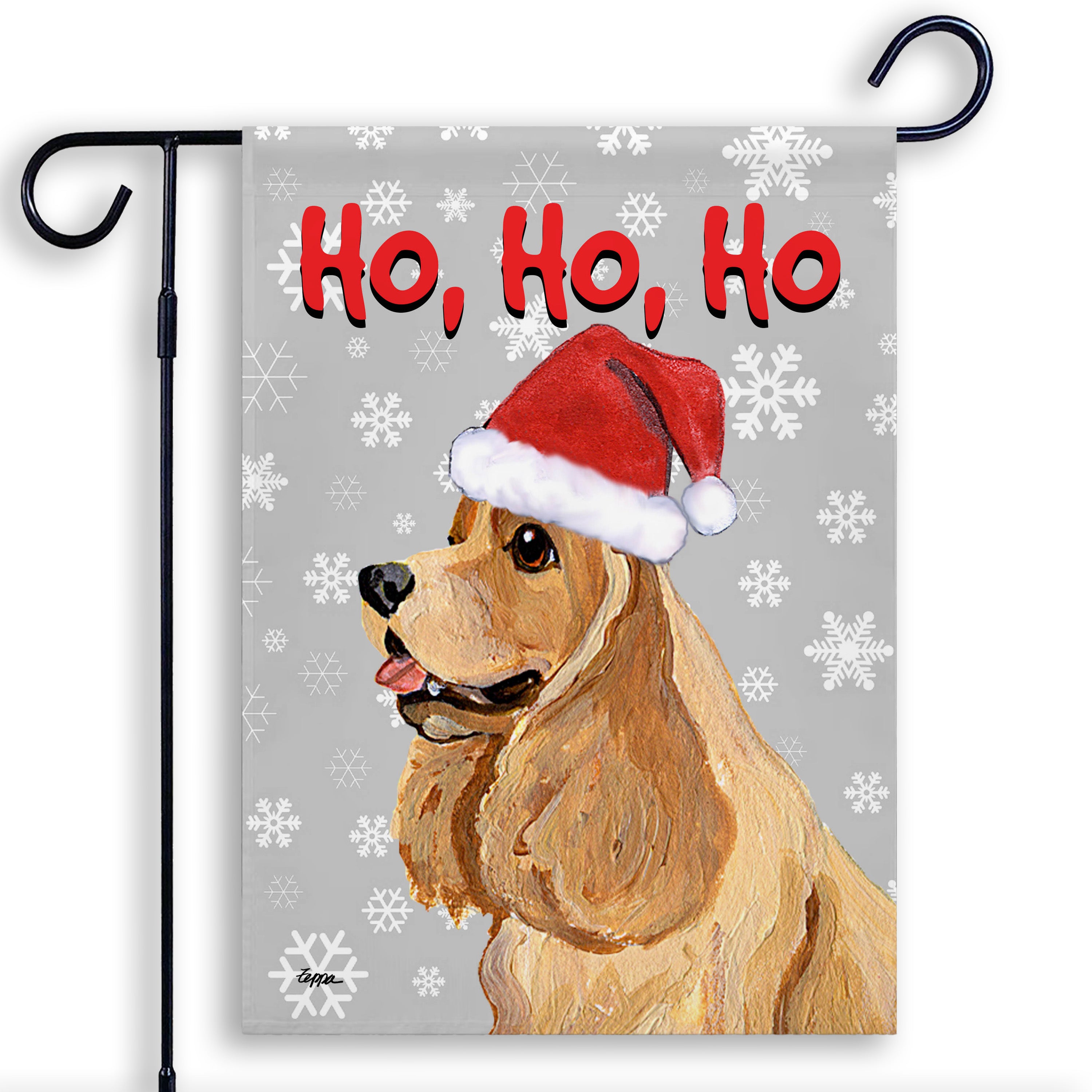 American Cocker Spaniel Christmas Garden Flag