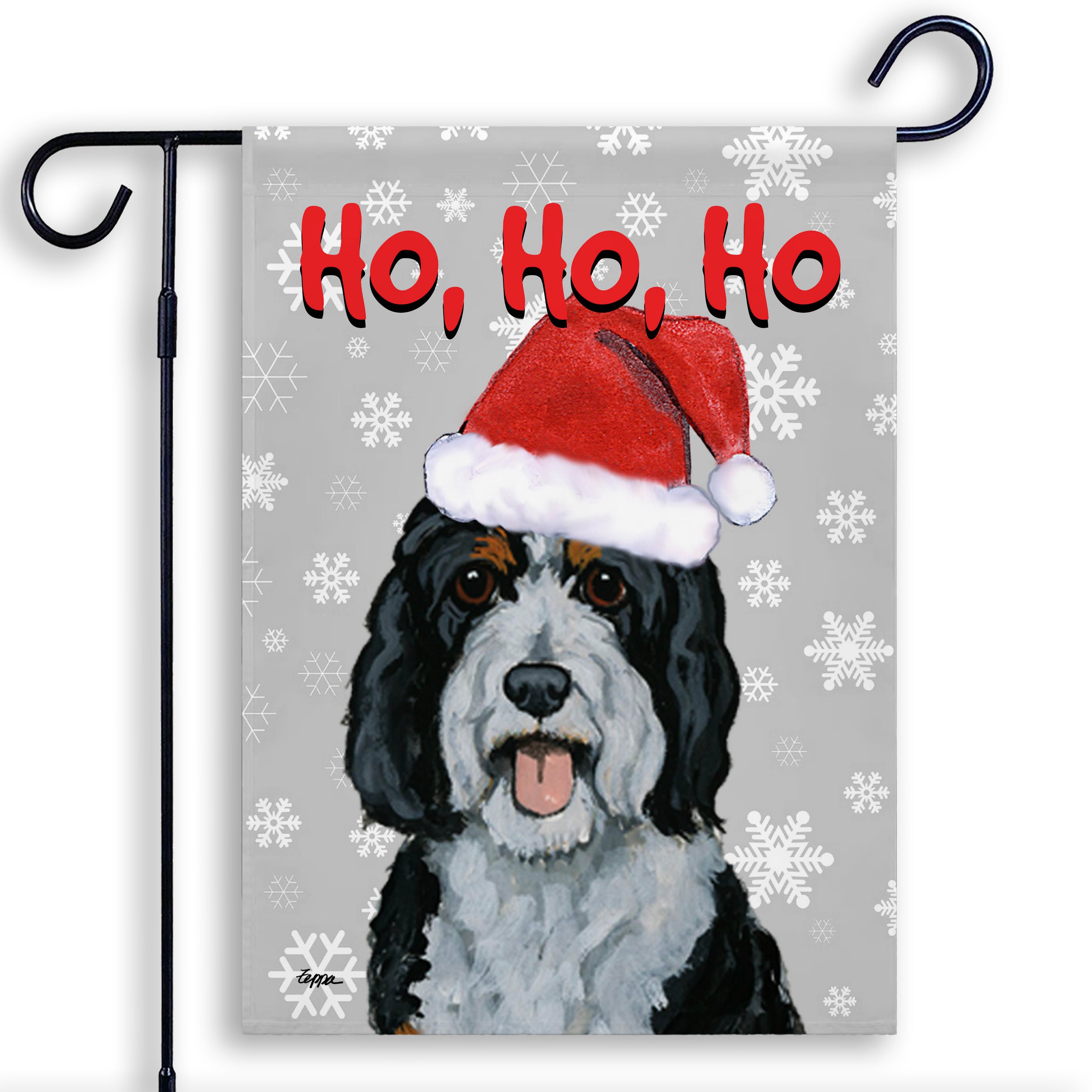 Bernadoodle Christmas Garden Flag